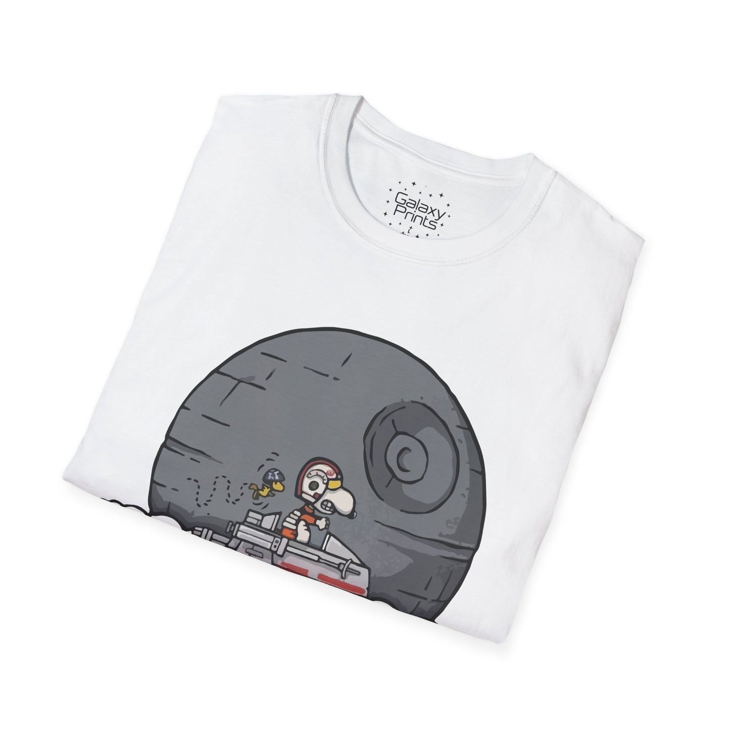 PEANUTS Star Wars Inspired Unisex T-Shirt - Snoopy as Luke Skywalker X-Wing to Death Star