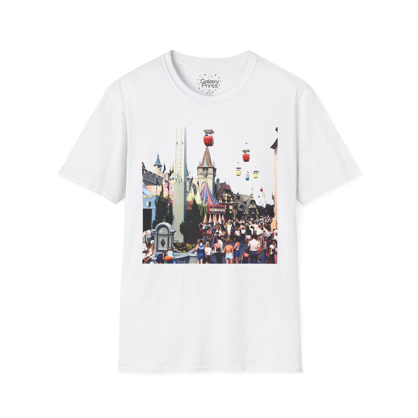 Unisex T-Shirt - DISNEY Inspired - '1970's WDW Florida Picture Graphic next to Small World & Pinocchio Grotto'