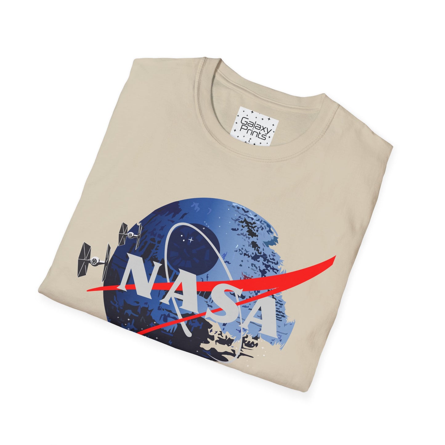 NASA and STAR WARS inspired Unisex T-Shirt - NASA w/ Death Star Tie Fighters
