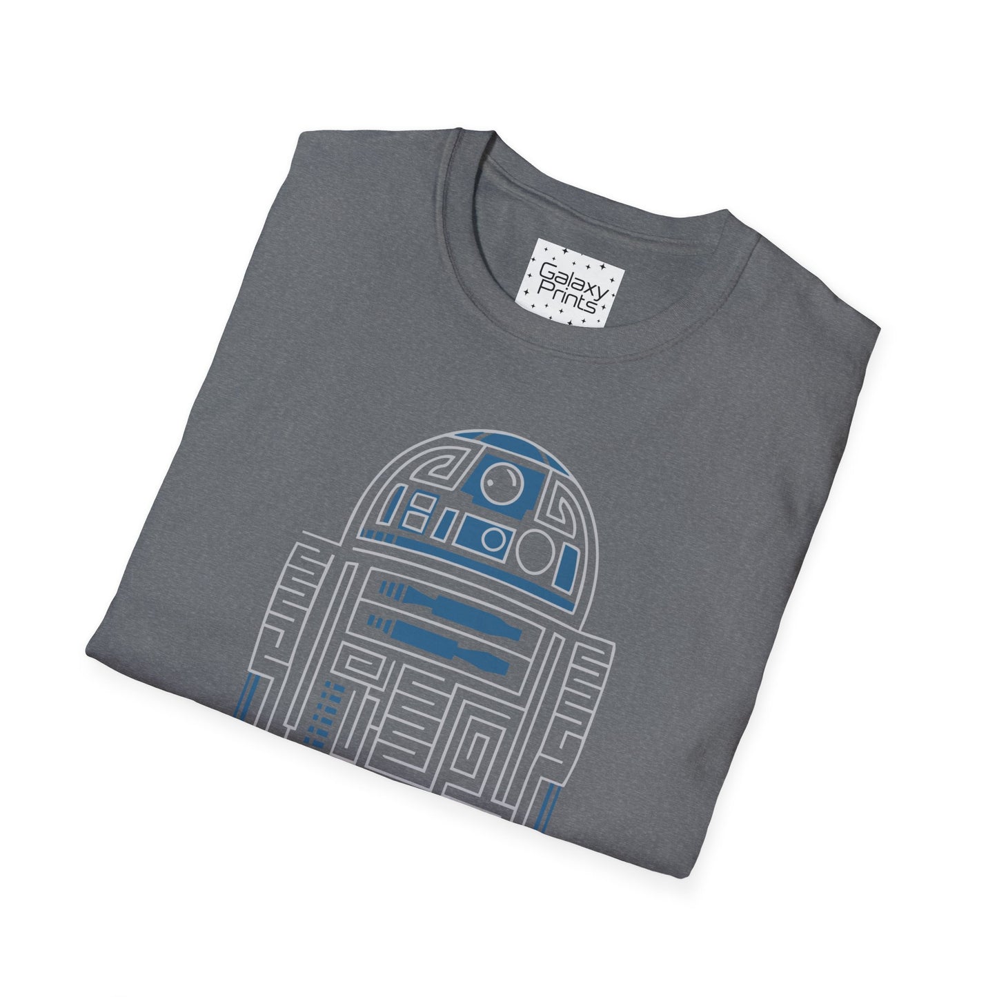 Star Wars Inspired Unisex T-Shirt - R2 D2 Digital Outline Framework Graphic Tee