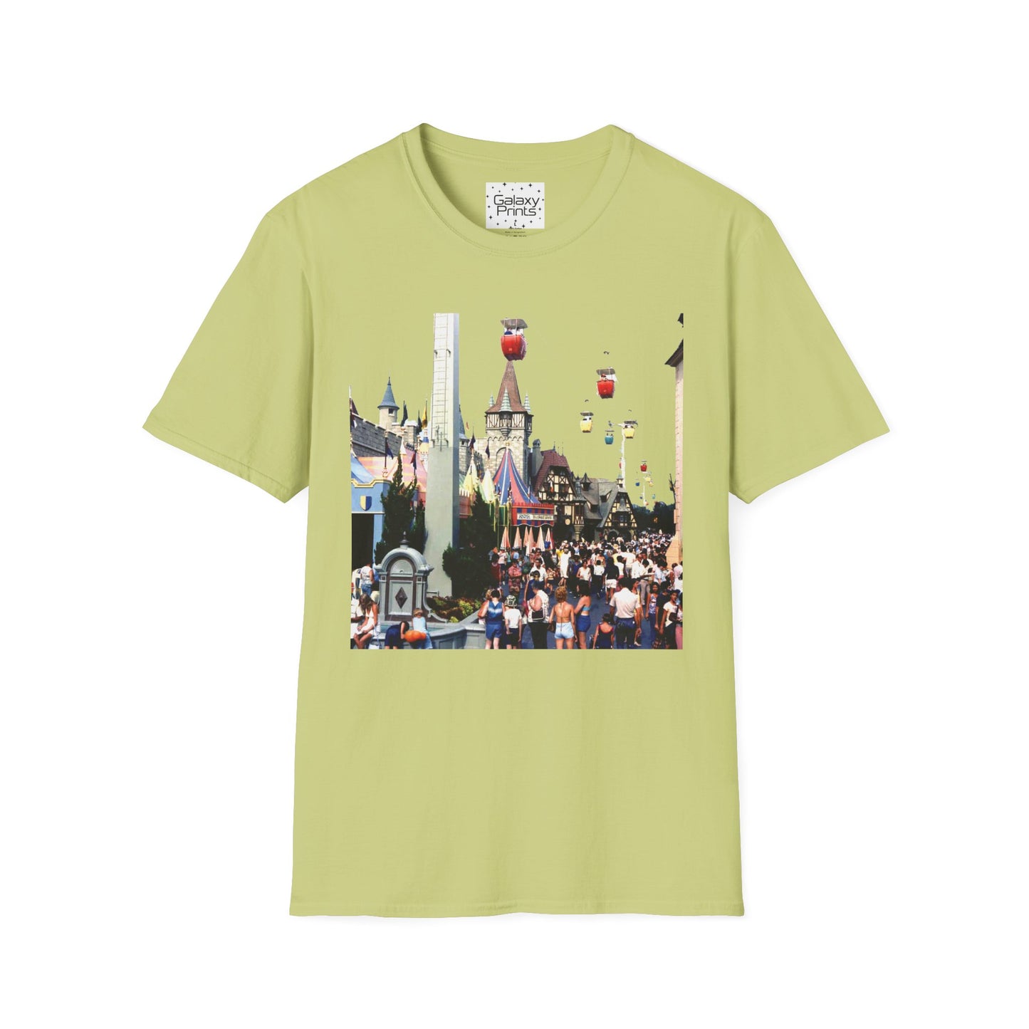 Unisex T-Shirt - DISNEY Inspired - '1970's WDW Florida Picture Graphic next to Small World & Pinocchio Grotto'