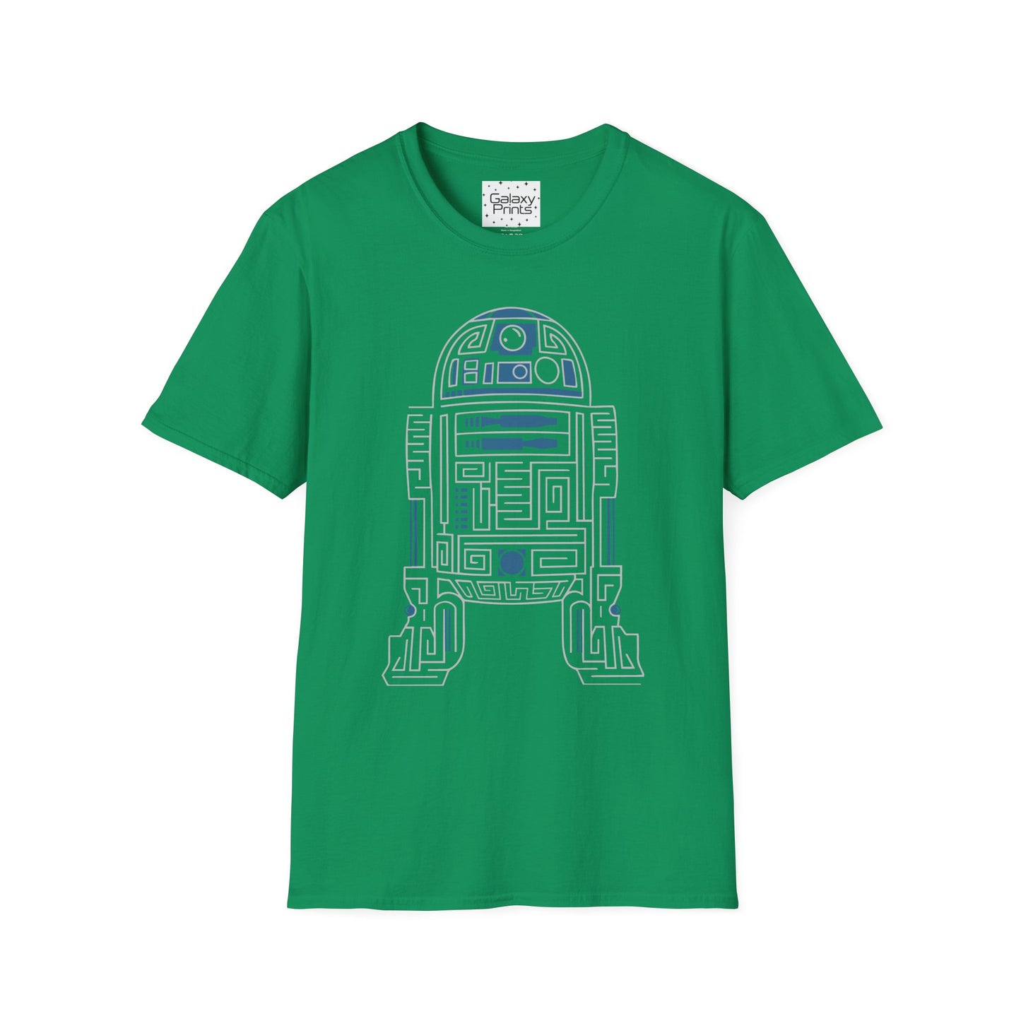 Star Wars Inspired Unisex T-Shirt - R2 D2 Digital Outline Framework Graphic Tee