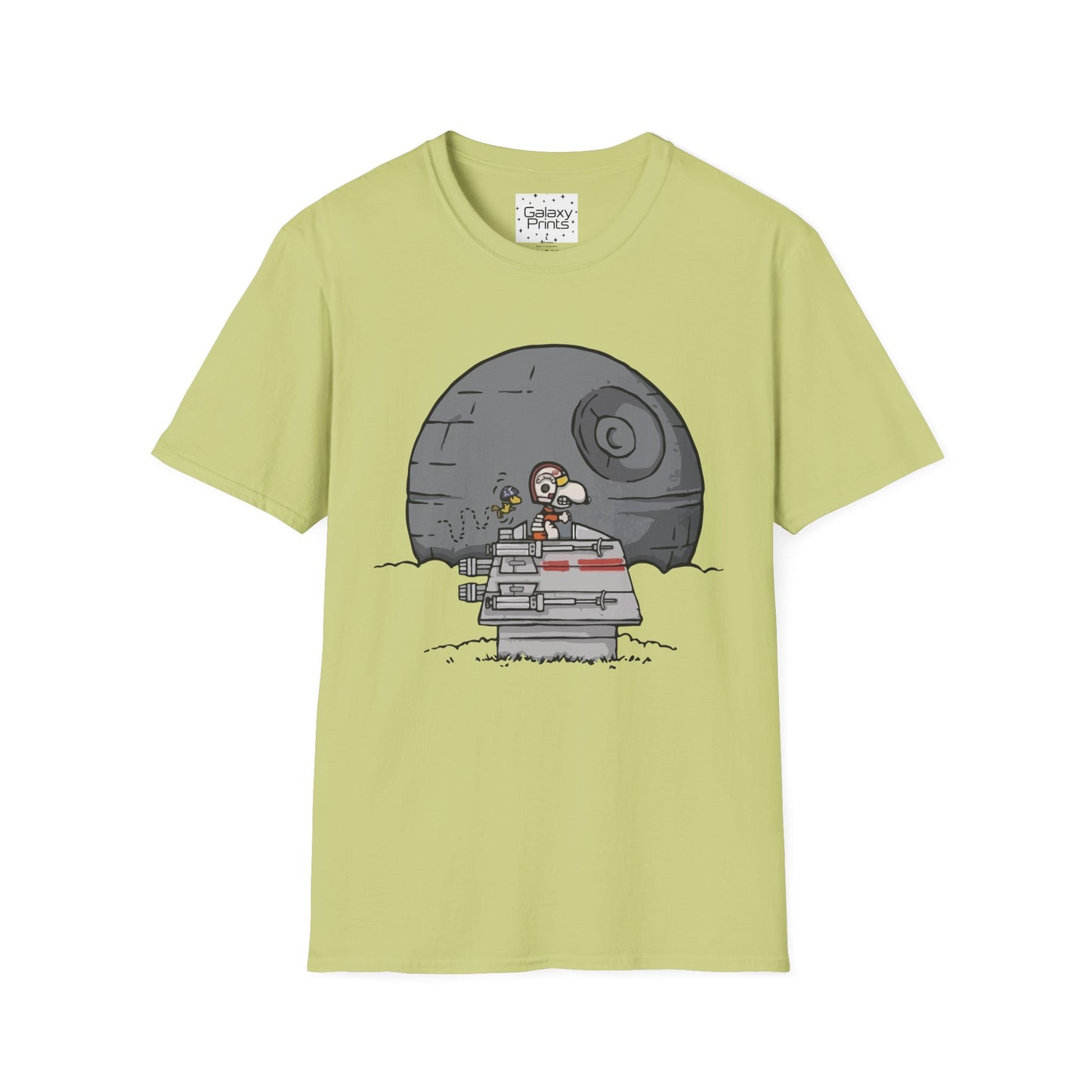 PEANUTS Star Wars Inspired Unisex T-Shirt - Snoopy as Luke Skywalker X-Wing to Death Star