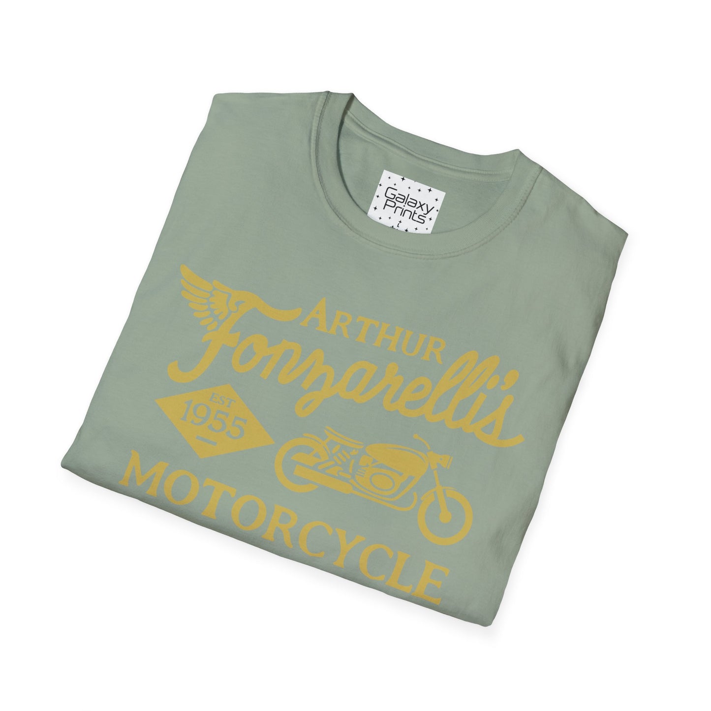 Unisex T-Shirt - POP Culture - 'Arthur Fonzarelli's Motorcycle Service & Repair Shop T-shirt from the Hit TV Show HAPPY DAYS - Fonzie - The Fonz'