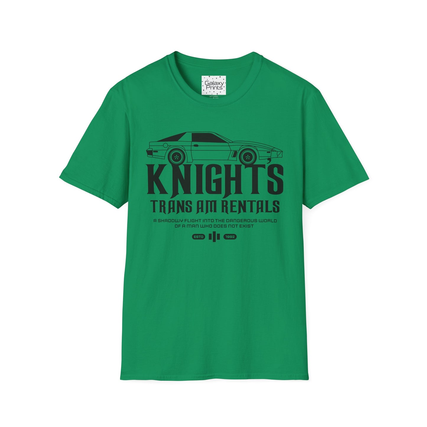 Unisex T-Shirt - POP Culture - 'From the Hit TV Show NIGHTRIDER it's KITT Car with KNIGHT's Trans Am Rentals'