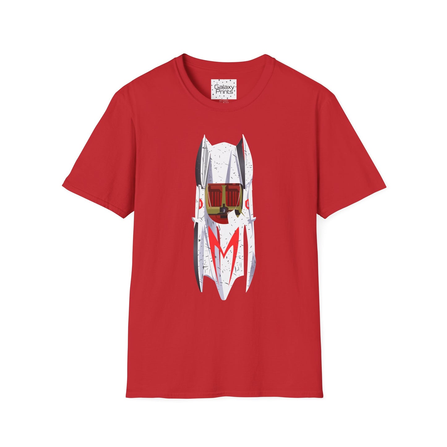 Unisex T-Shirt - POP Culture - 'The MACH 5 Sky view from the Cartoon SPEED RACER - Go Speed Racer, Go Speed Racer, Go Speed Racer, Goooo'