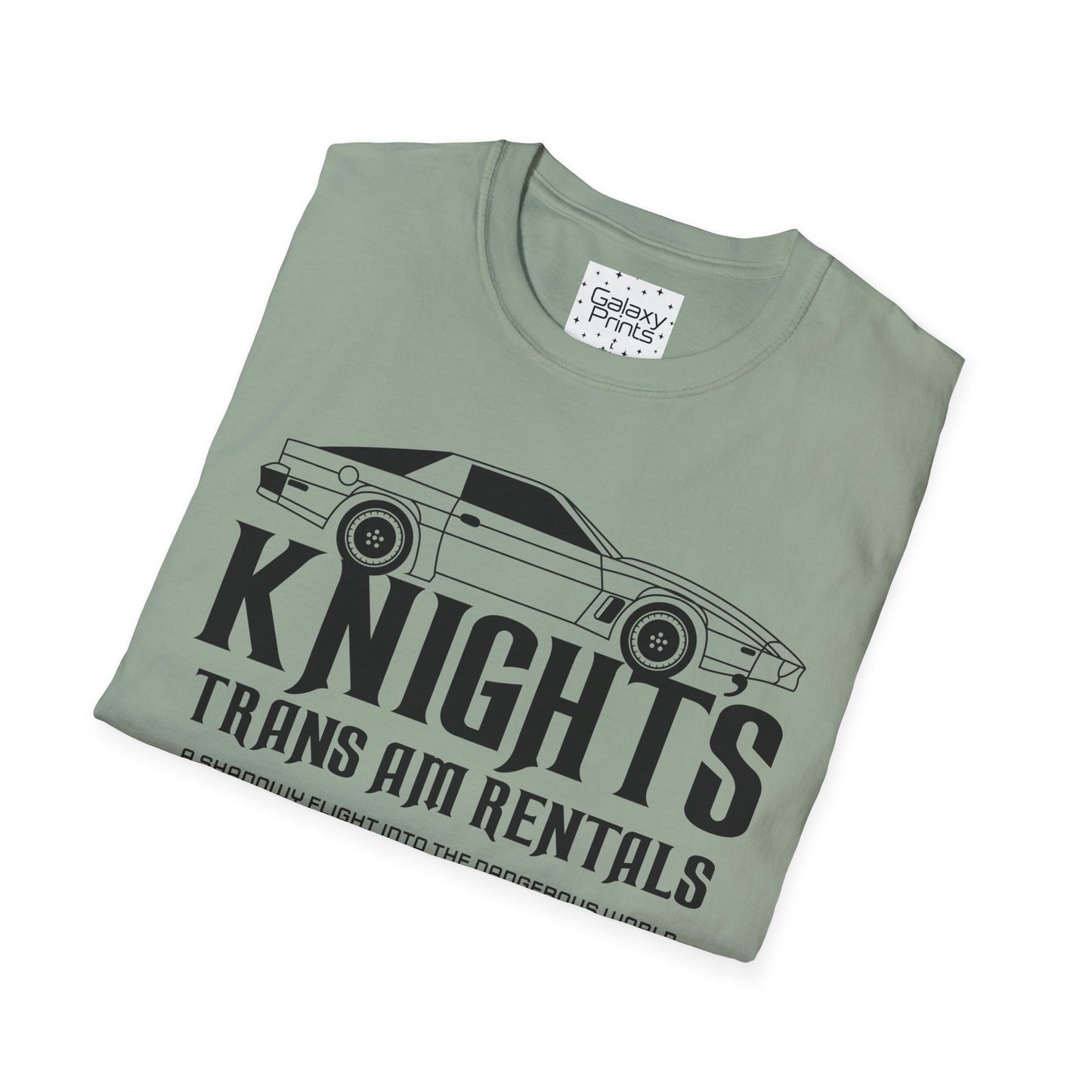 Unisex T-Shirt - POP Culture - 'From the Hit TV Show NIGHTRIDER it's KITT Car with KNIGHT's Trans Am Rentals'