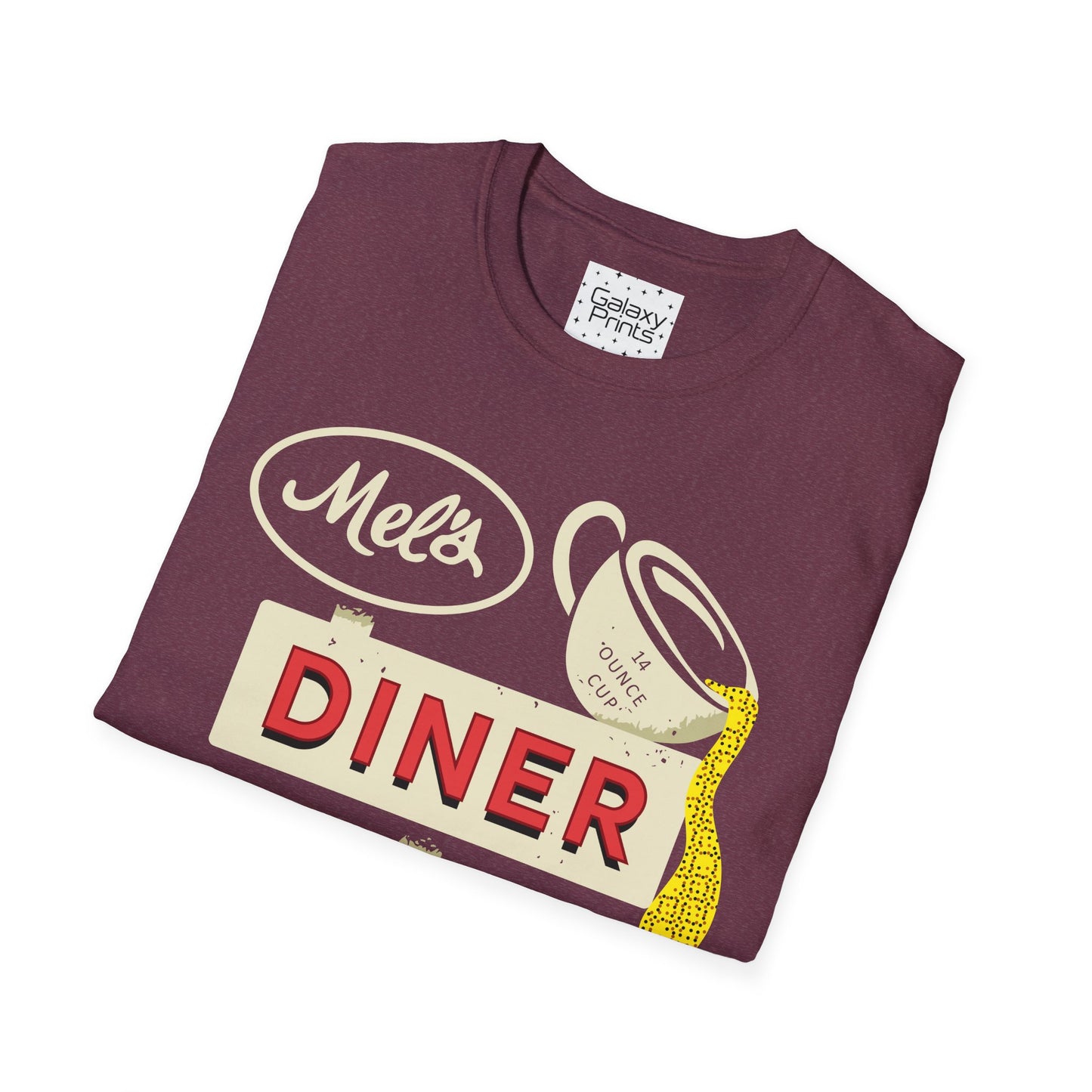 Unisex T-Shirt - POP Culture - 'Mel's Diner Phoenix, AX from the Sitcom Alice - Kiss my grits Mel'