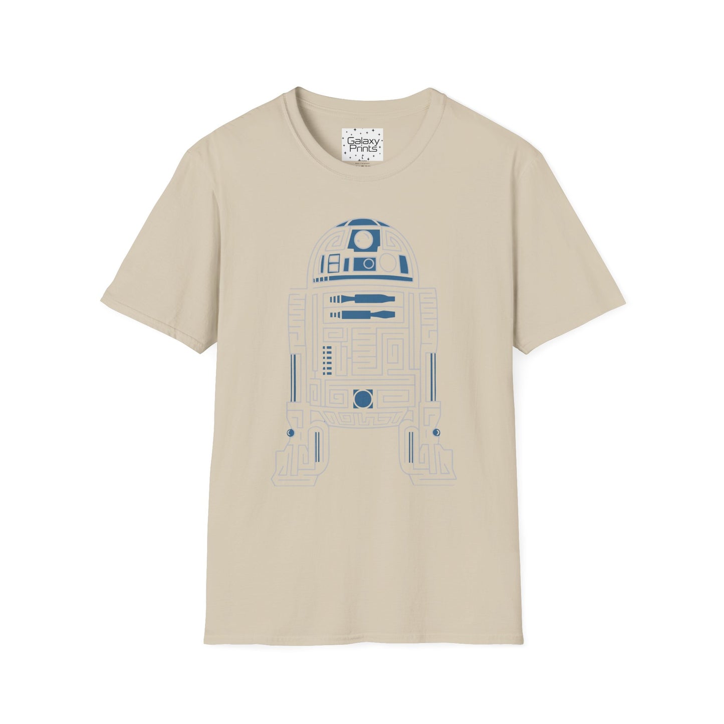 Star Wars Inspired Unisex T-Shirt - R2 D2 Digital Outline Framework Graphic Tee
