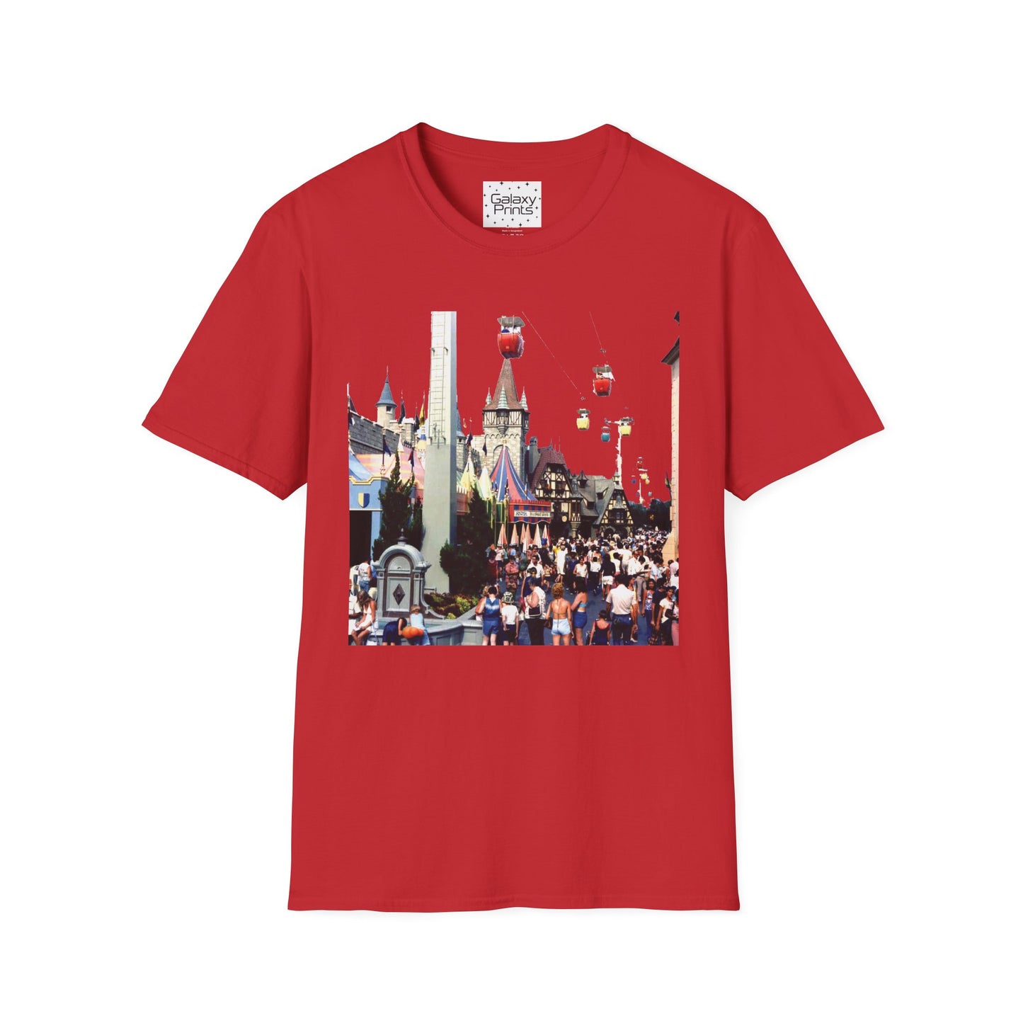 Unisex T-Shirt - DISNEY Inspired - '1970's WDW Florida Picture Graphic next to Small World & Pinocchio Grotto'