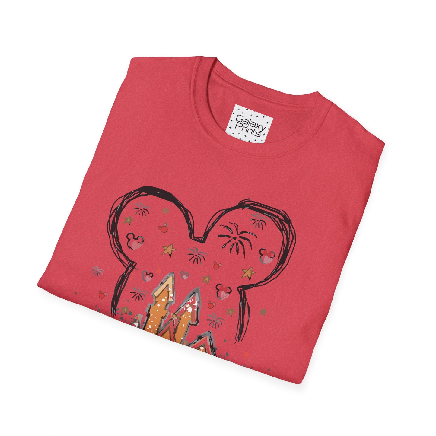 Unisex T-Shirt - DISNEY Inspired - 'Gingerbread Princess Castle with Fireworks'