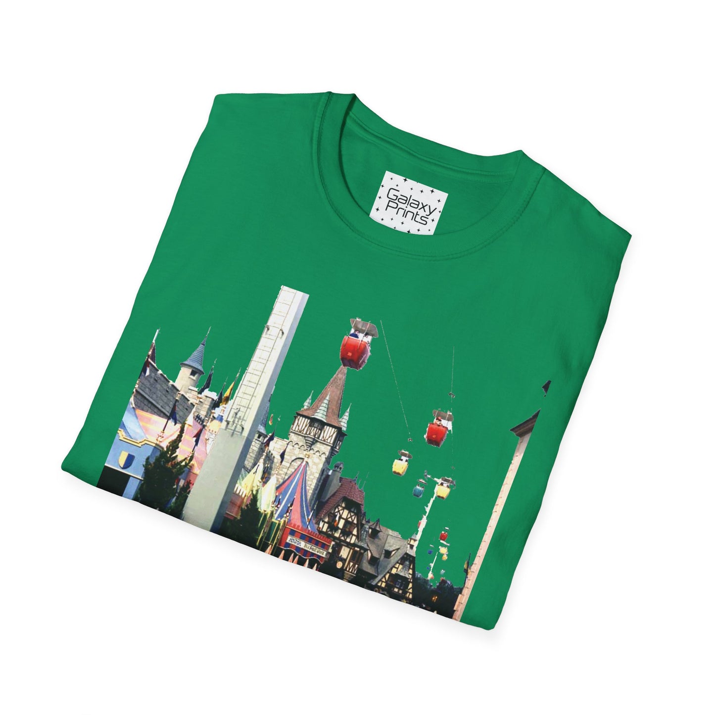 Unisex T-Shirt - DISNEY Inspired - '1970's WDW Florida Picture Graphic next to Small World & Pinocchio Grotto'