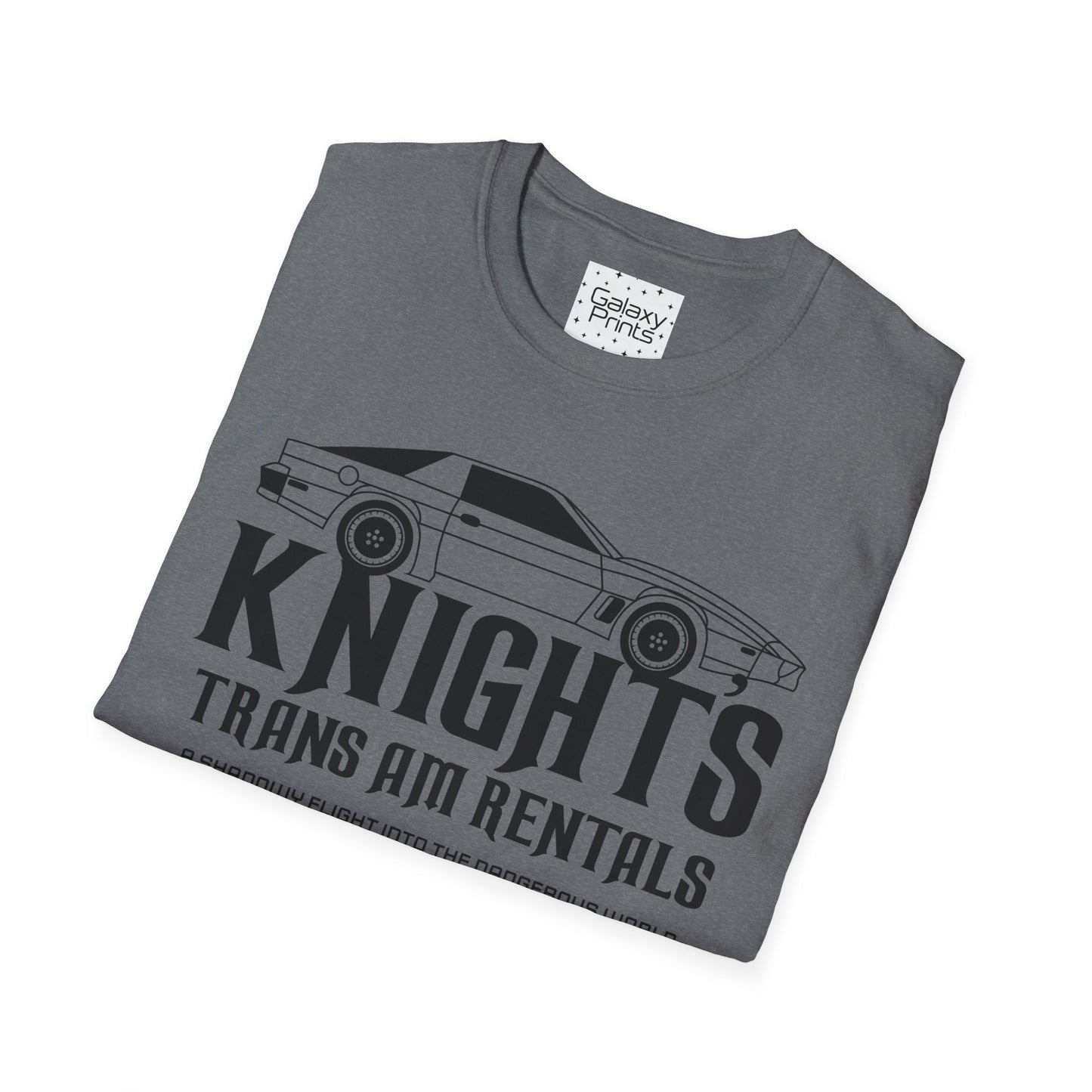 Unisex T-Shirt - POP Culture - 'From the Hit TV Show NIGHTRIDER it's KITT Car with KNIGHT's Trans Am Rentals'