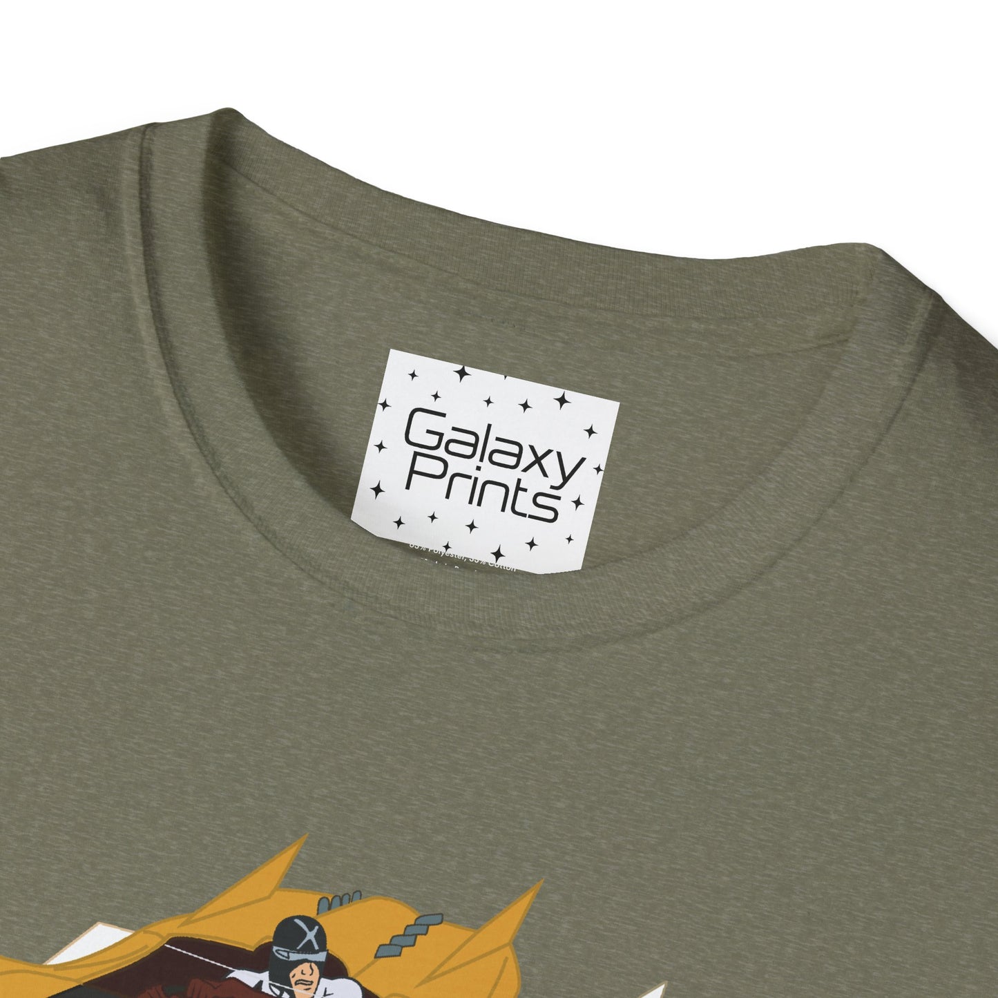 Unisex T-Shirt - POP Culture - 'The MACH 5 and Racer X from the Cartoon SPEED RACER - Go Speed Racer, Go Speed Racer, Go Speed Racer, Goooo'