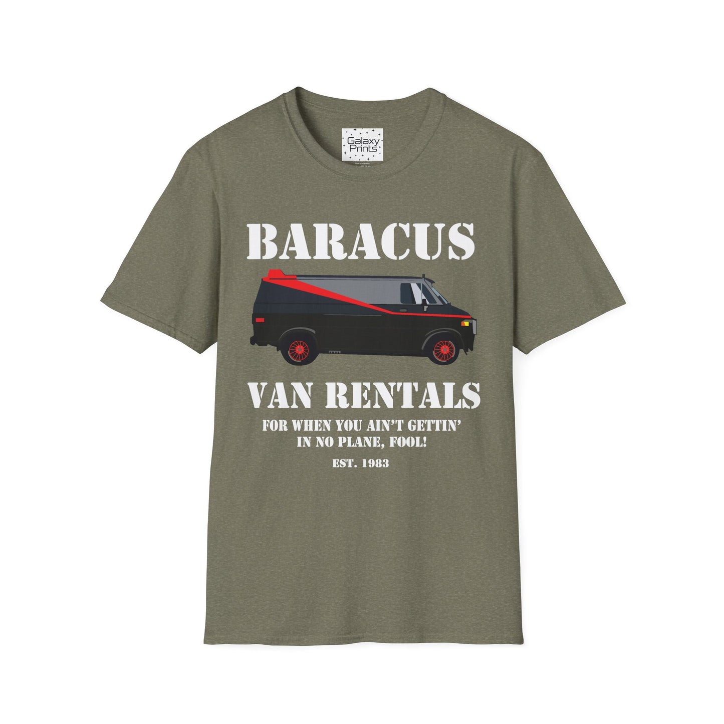 Unisex T-Shirt - POP Culture - 'A-TEAM & Baracus' Van Rentals'