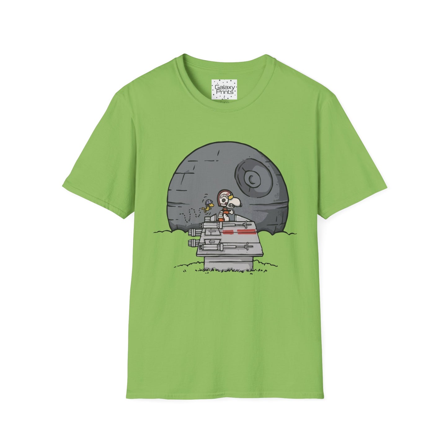 PEANUTS Star Wars Inspired Unisex T-Shirt - Snoopy as Luke Skywalker X-Wing to Death Star