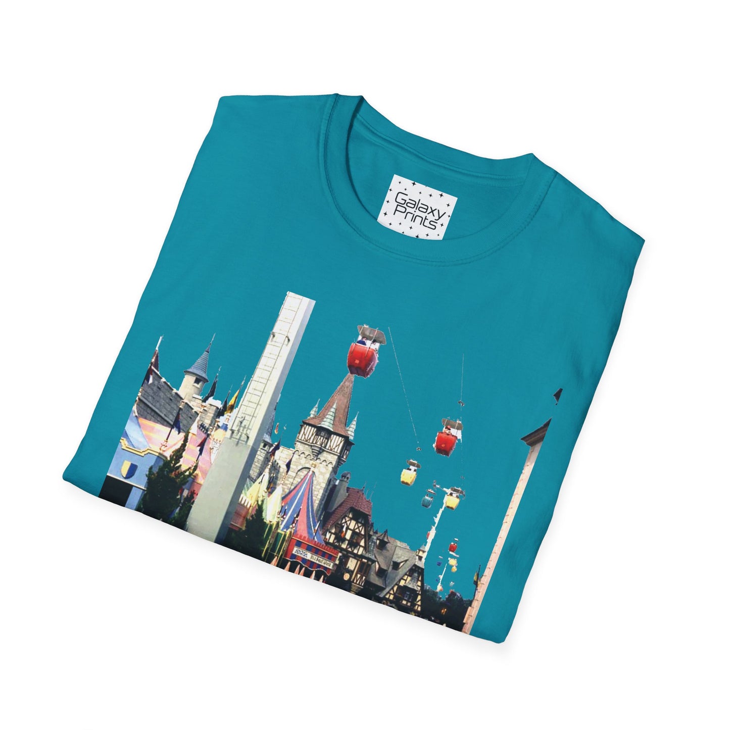 Unisex T-Shirt - DISNEY Inspired - '1970's WDW Florida Picture Graphic next to Small World & Pinocchio Grotto'