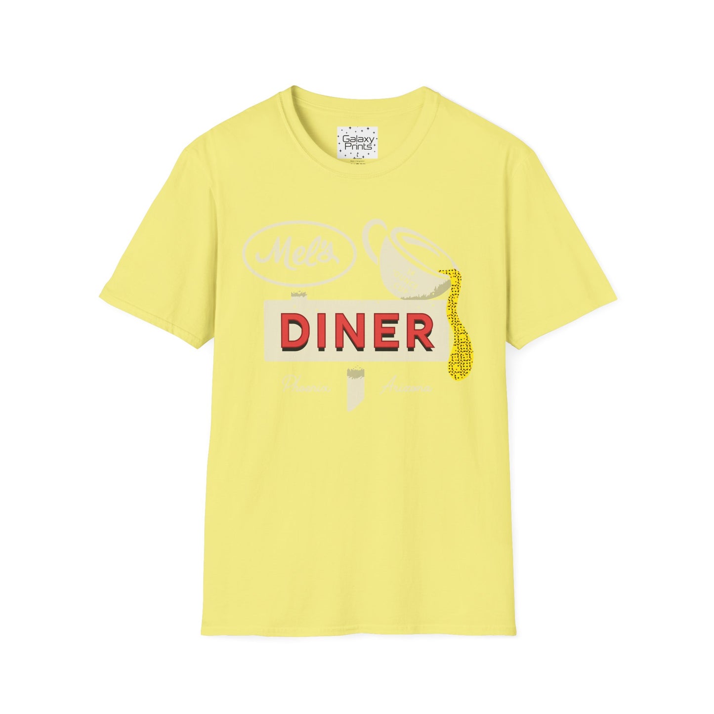 Unisex T-Shirt - POP Culture - 'Mel's Diner Phoenix, AX from the Sitcom Alice - Kiss my grits Mel'