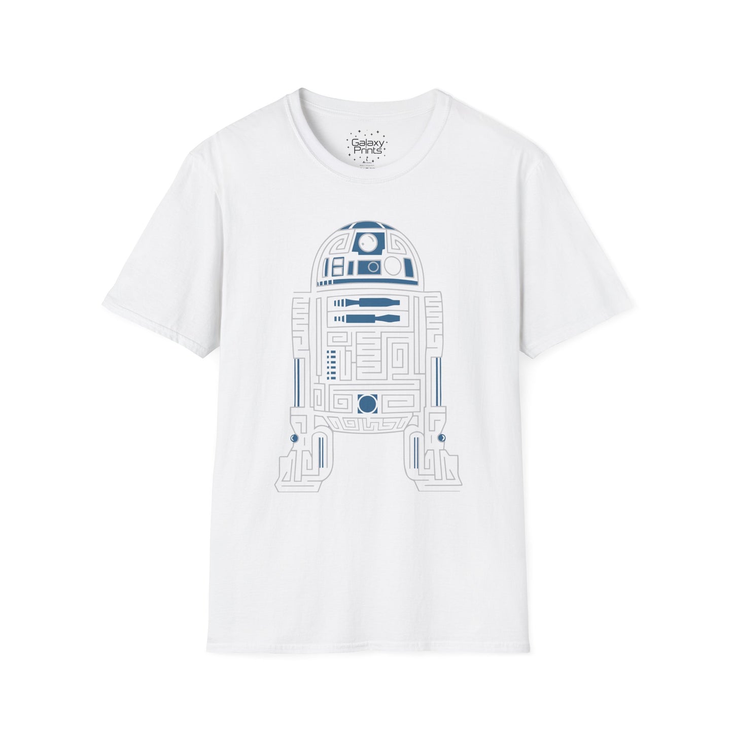 Star Wars Inspired Unisex T-Shirt - R2 D2 Digital Outline Framework Graphic Tee