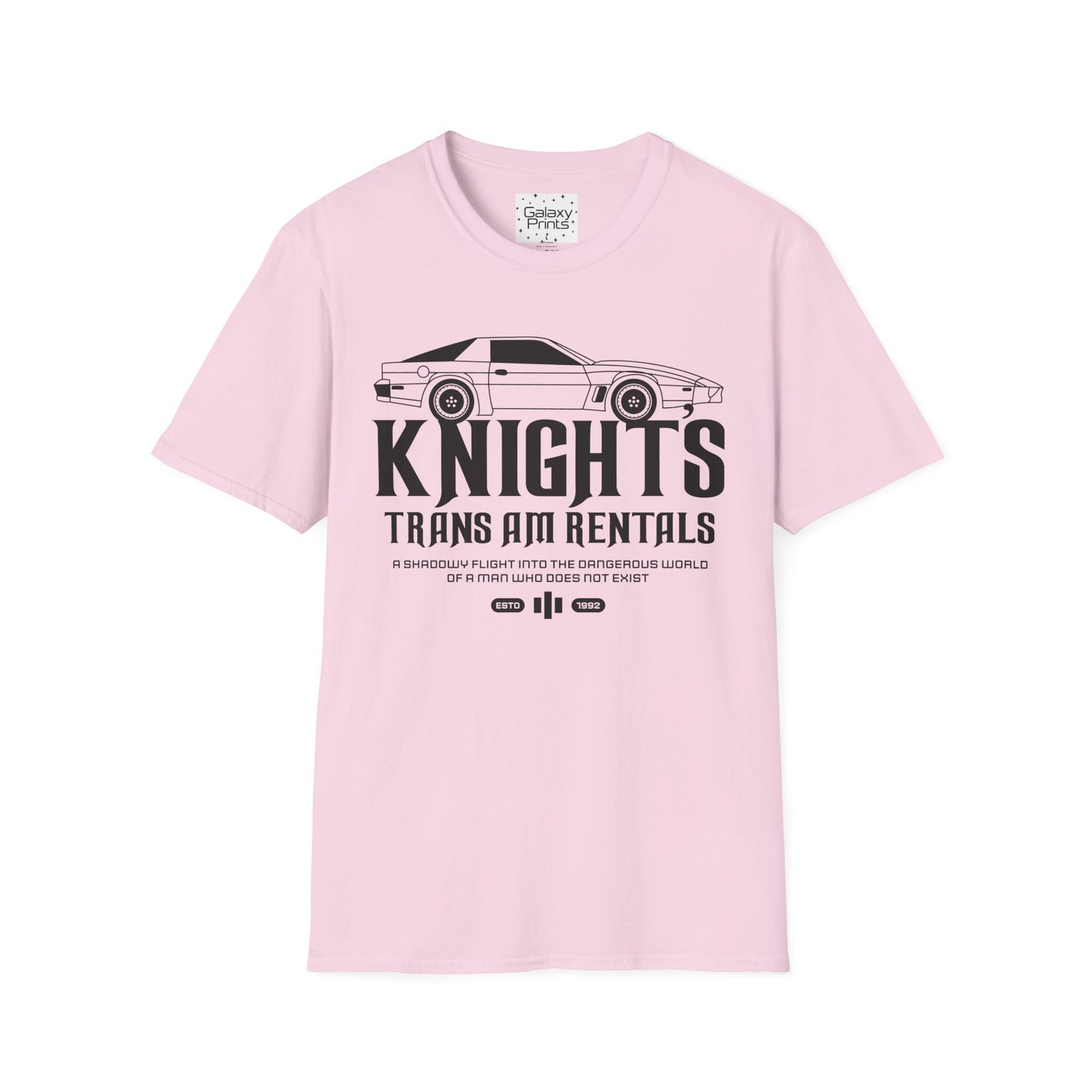 Unisex T-Shirt - POP Culture - 'From the Hit TV Show NIGHTRIDER it's KITT Car with KNIGHT's Trans Am Rentals'
