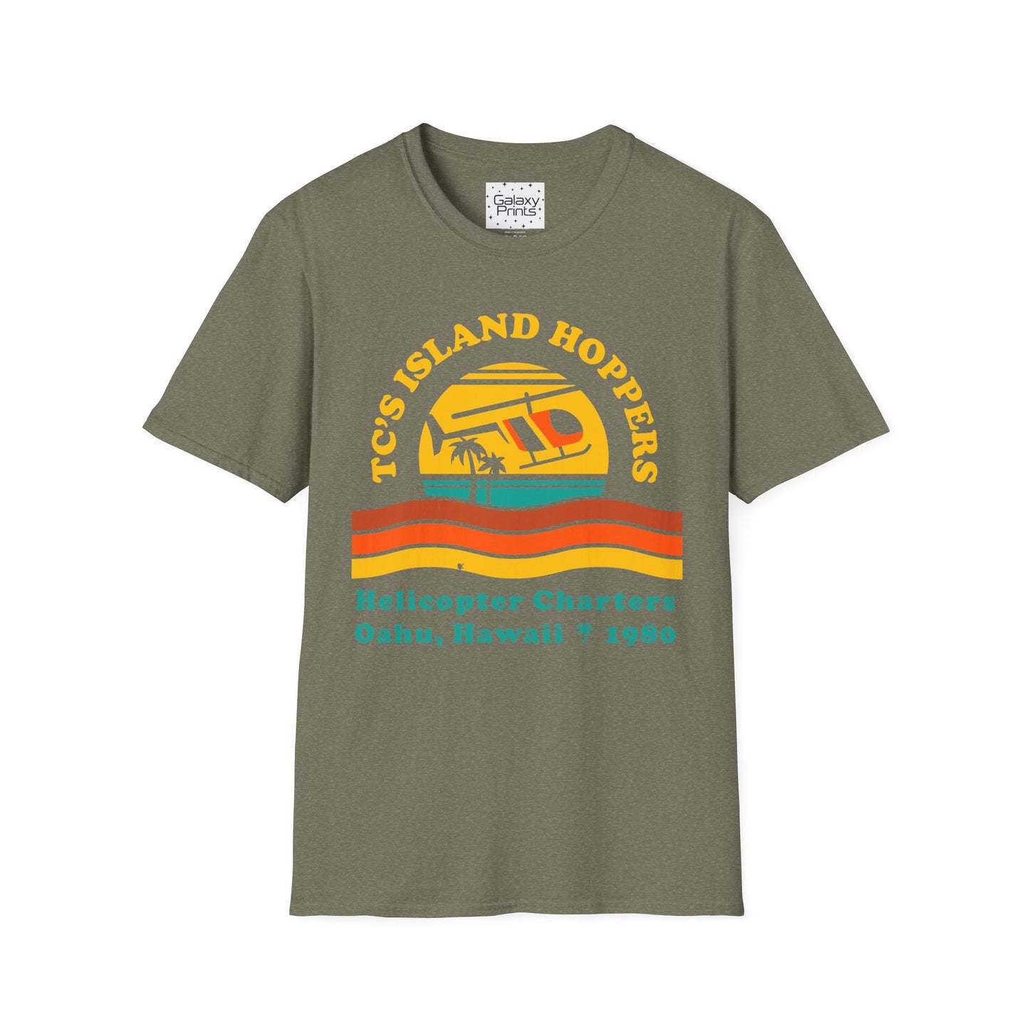 Unisex T-Shirt - POP Culture - 'From the HIT TV Show Magnum PI - TC's Helicopter Charterers & Rides'