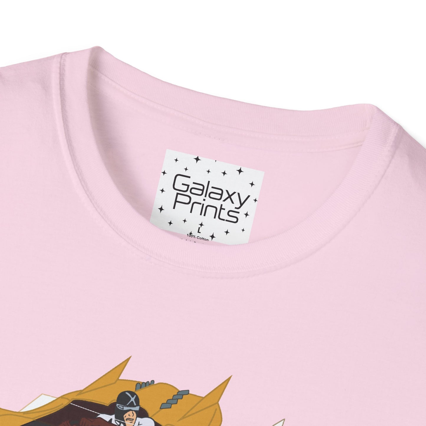 Unisex T-Shirt - POP Culture - 'The MACH 5 and Racer X from the Cartoon SPEED RACER - Go Speed Racer, Go Speed Racer, Go Speed Racer, Goooo'