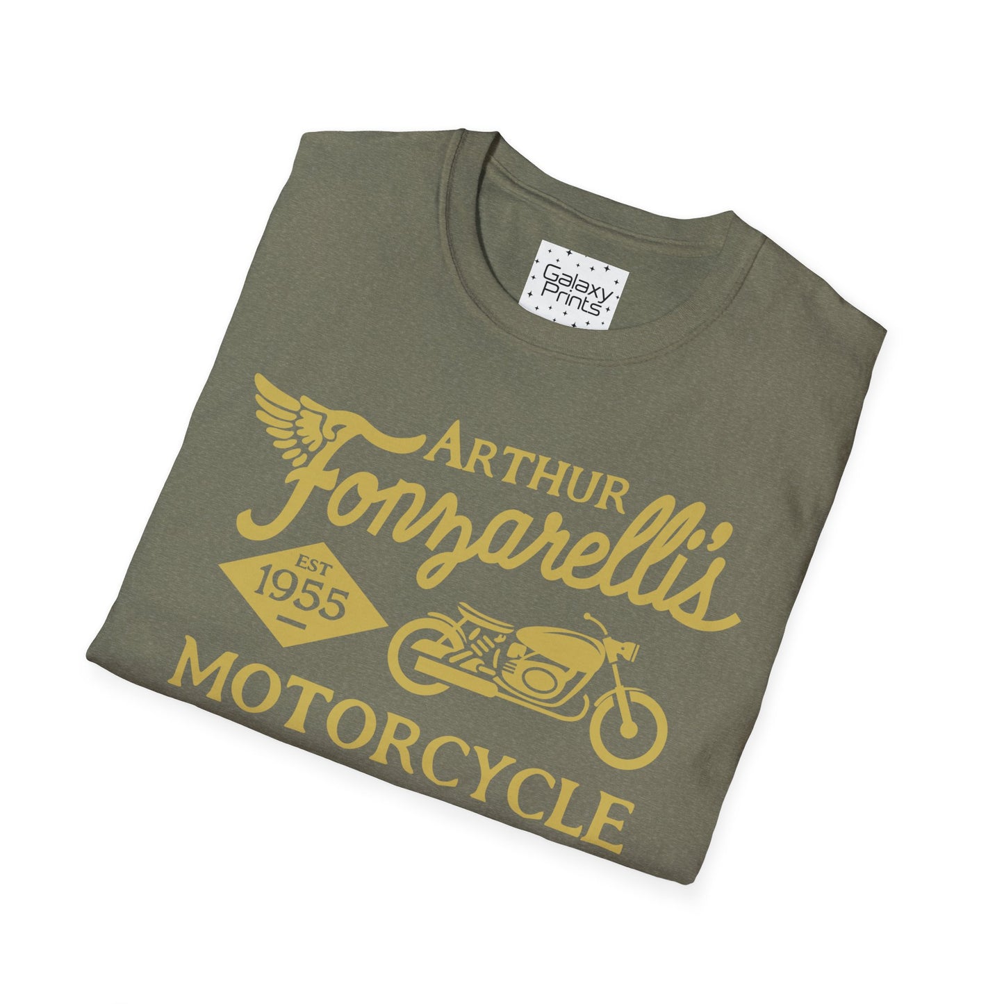 Unisex T-Shirt - POP Culture - 'Arthur Fonzarelli's Motorcycle Service & Repair Shop T-shirt from the Hit TV Show HAPPY DAYS - Fonzie - The Fonz'