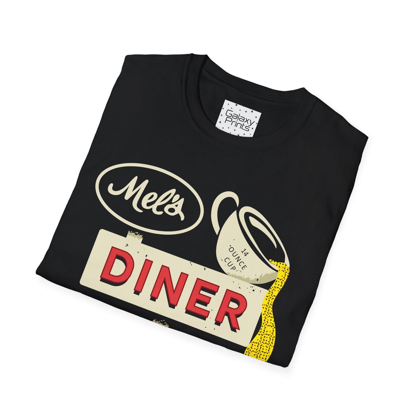 Unisex T-Shirt - POP Culture - 'Mel's Diner Phoenix, AX from the Sitcom Alice - Kiss my grits Mel'