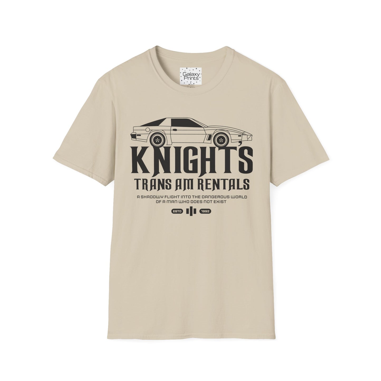 Unisex T-Shirt - POP Culture - 'From the Hit TV Show NIGHTRIDER it's KITT Car with KNIGHT's Trans Am Rentals'