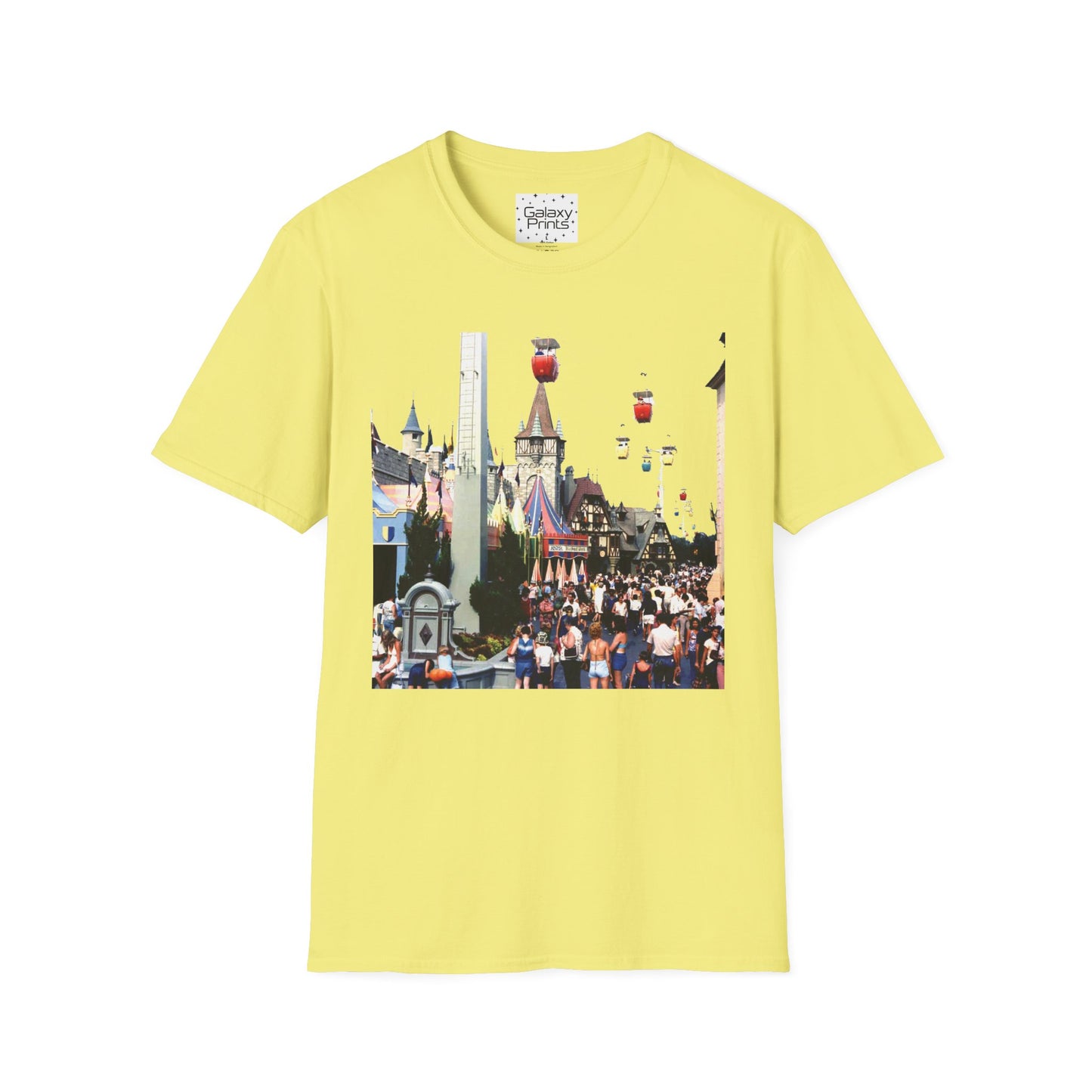 Unisex T-Shirt - DISNEY Inspired - '1970's WDW Florida Picture Graphic next to Small World & Pinocchio Grotto'