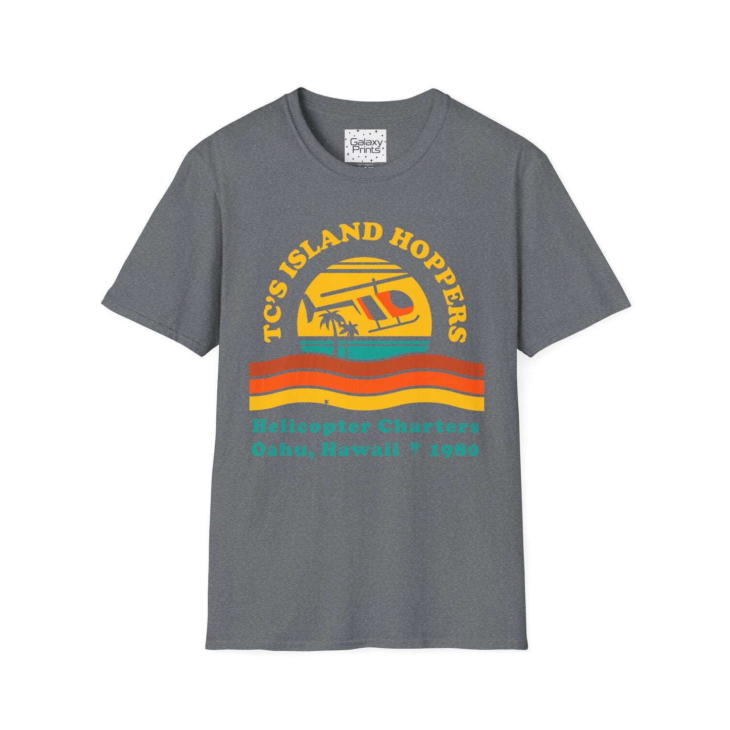Unisex T-Shirt - POP Culture - 'From the HIT TV Show Magnum PI - TC's Helicopter Charterers & Rides'