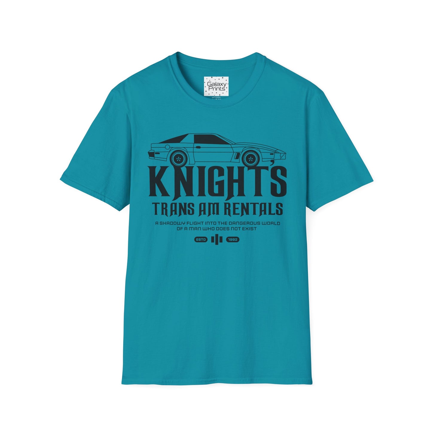 Unisex T-Shirt - POP Culture - 'From the Hit TV Show NIGHTRIDER it's KITT Car with KNIGHT's Trans Am Rentals'