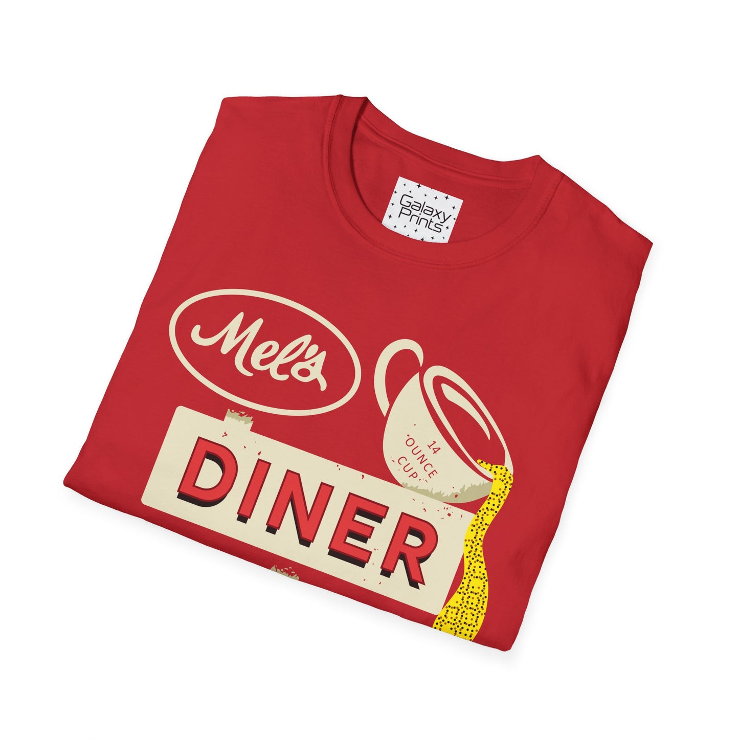 Unisex T-Shirt - POP Culture - 'Mel's Diner Phoenix, AX from the Sitcom Alice - Kiss my grits Mel'