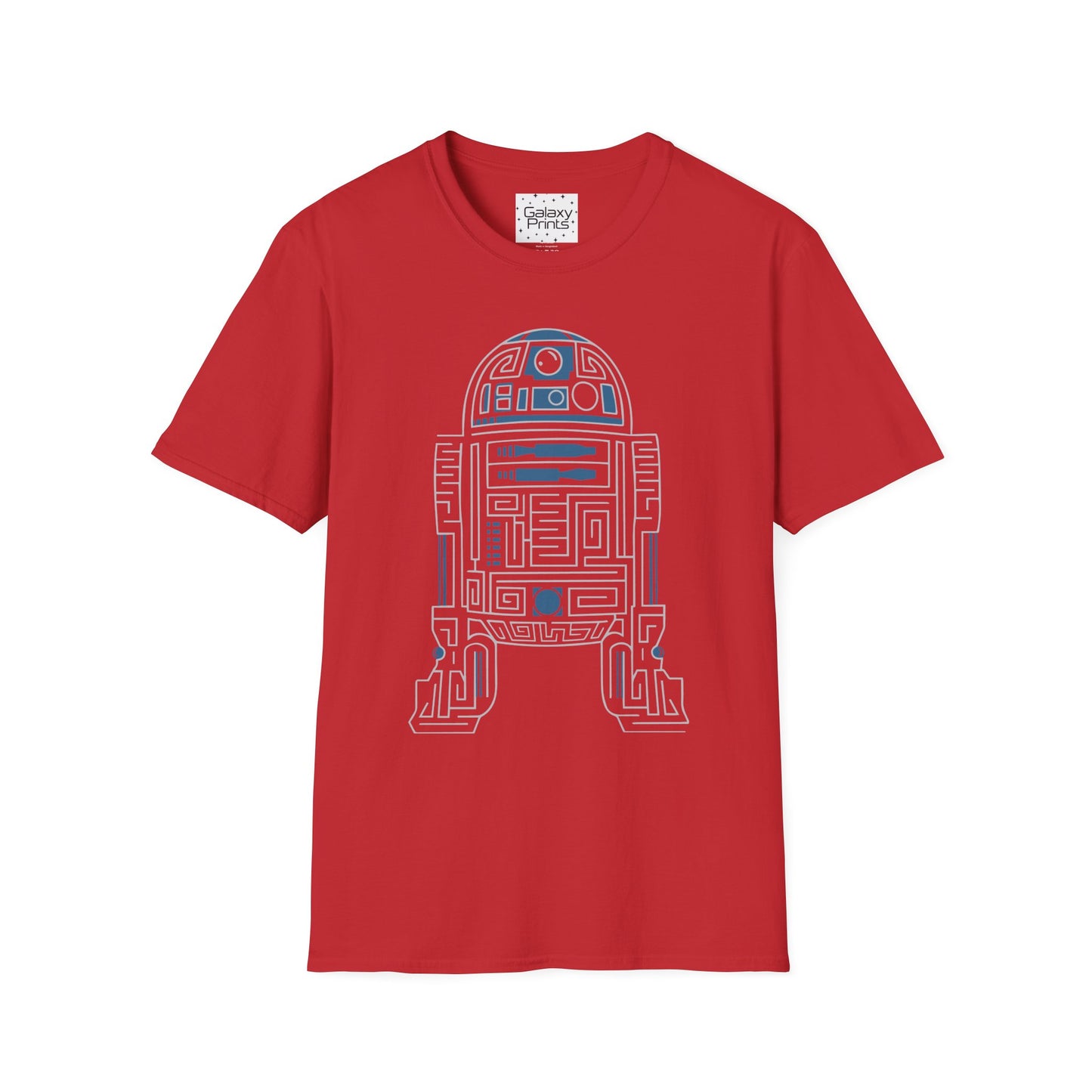 Star Wars Inspired Unisex T-Shirt - R2 D2 Digital Outline Framework Graphic Tee