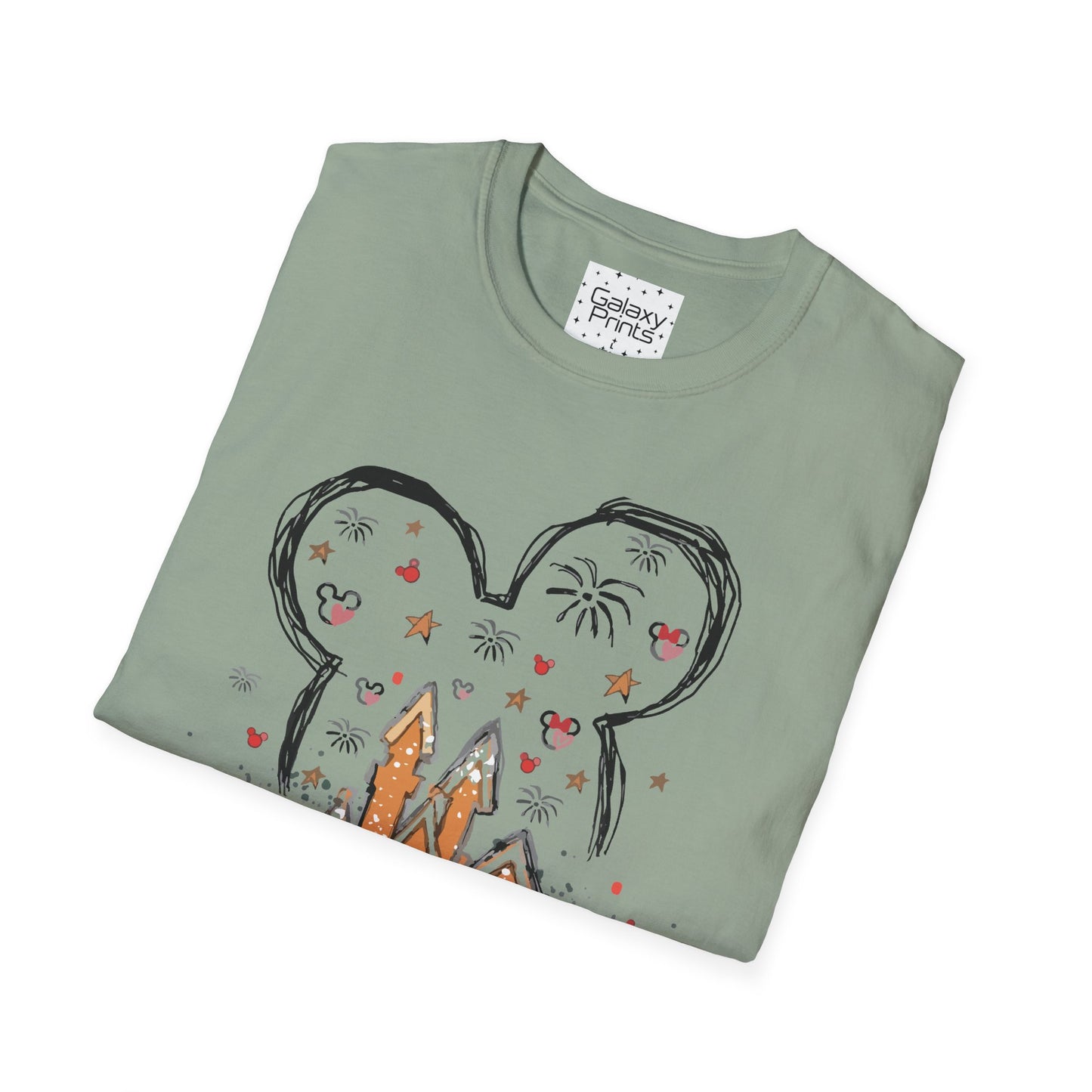 Unisex T-Shirt - DISNEY Inspired - 'Gingerbread Princess Castle with Fireworks'