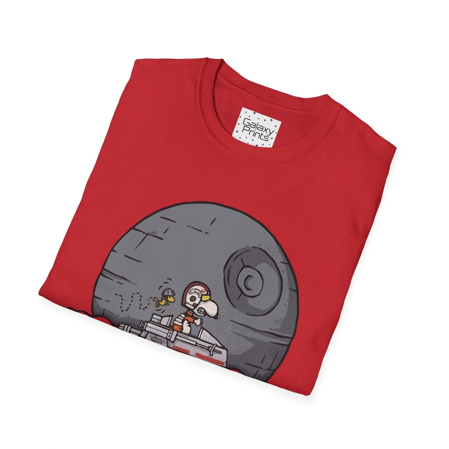 PEANUTS Star Wars Inspired Unisex T-Shirt - Snoopy as Luke Skywalker X-Wing to Death Star