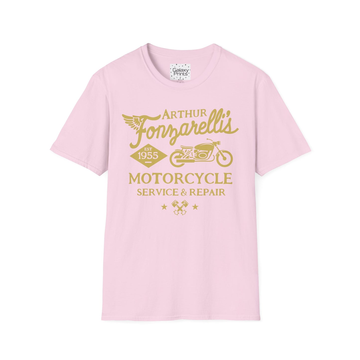 Unisex T-Shirt - POP Culture - 'Arthur Fonzarelli's Motorcycle Service & Repair Shop T-shirt from the Hit TV Show HAPPY DAYS - Fonzie - The Fonz'