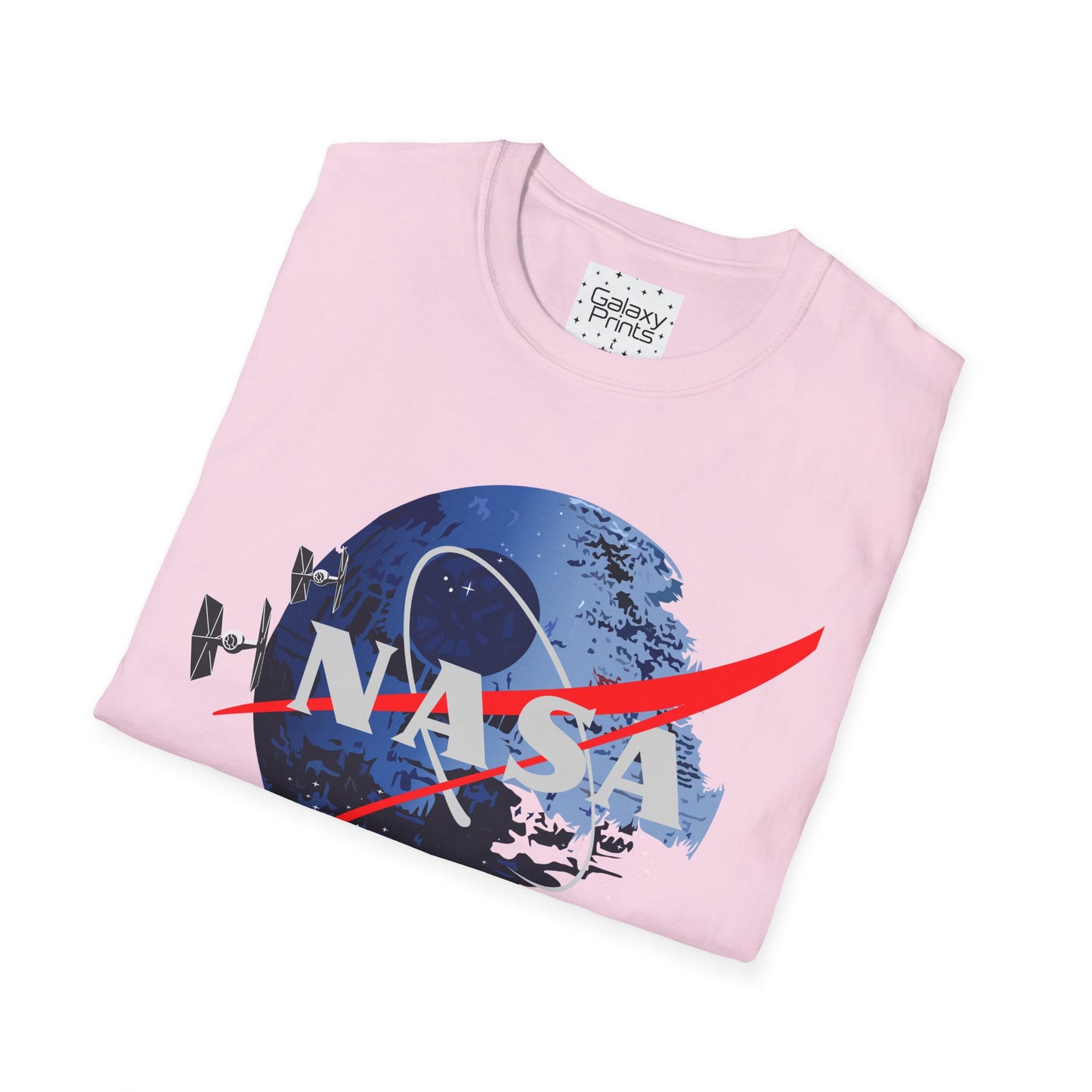 NASA and STAR WARS inspired Unisex T-Shirt - NASA w/ Death Star Tie Fighters