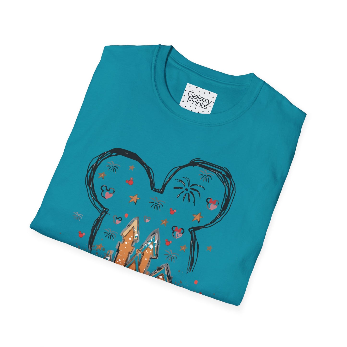 Unisex T-Shirt - DISNEY Inspired - 'Gingerbread Princess Castle with Fireworks'