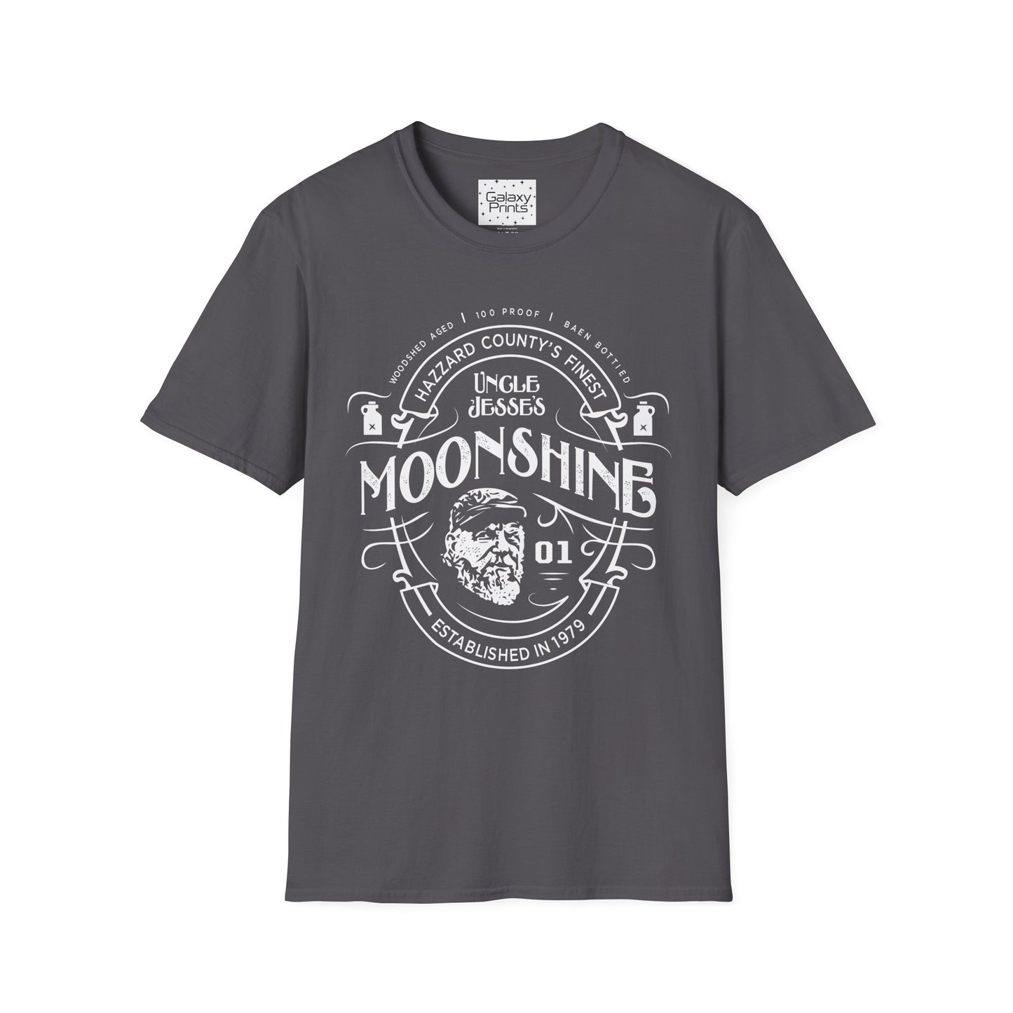 Unisex T-Shirt - POP Culture - 'From the Hit TV Show The Duke's of Hazzard - Uncle Jesse's Moonshine 1979'