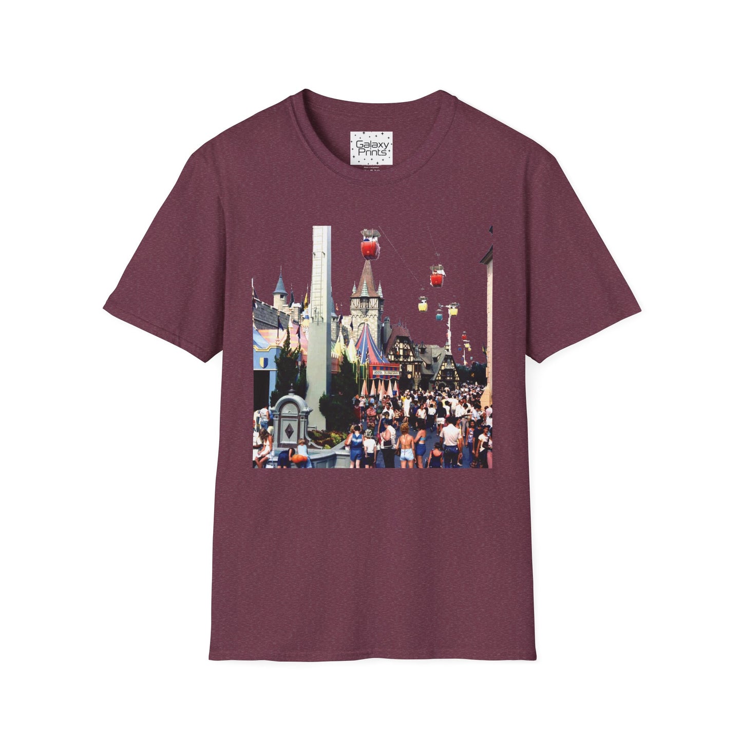 Unisex T-Shirt - DISNEY Inspired - '1970's WDW Florida Picture Graphic next to Small World & Pinocchio Grotto'