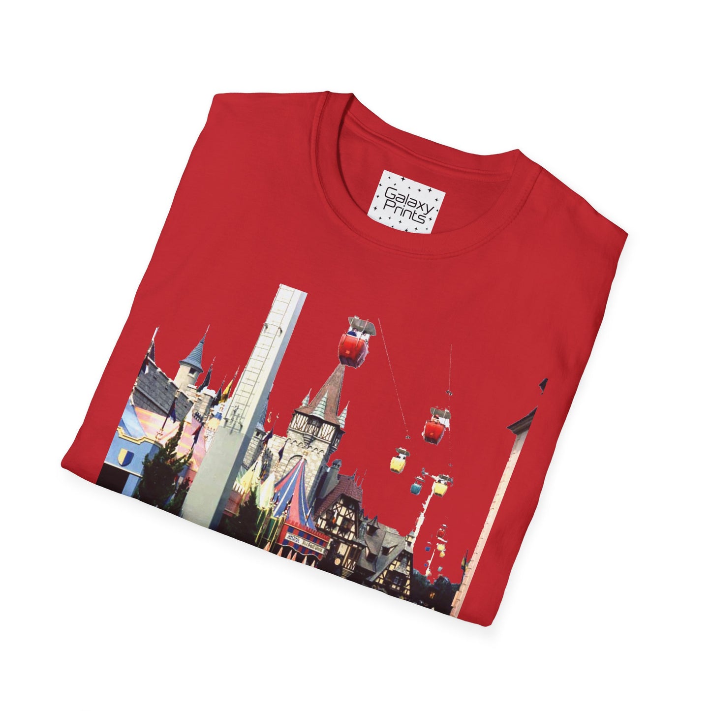 Unisex T-Shirt - DISNEY Inspired - '1970's WDW Florida Picture Graphic next to Small World & Pinocchio Grotto'
