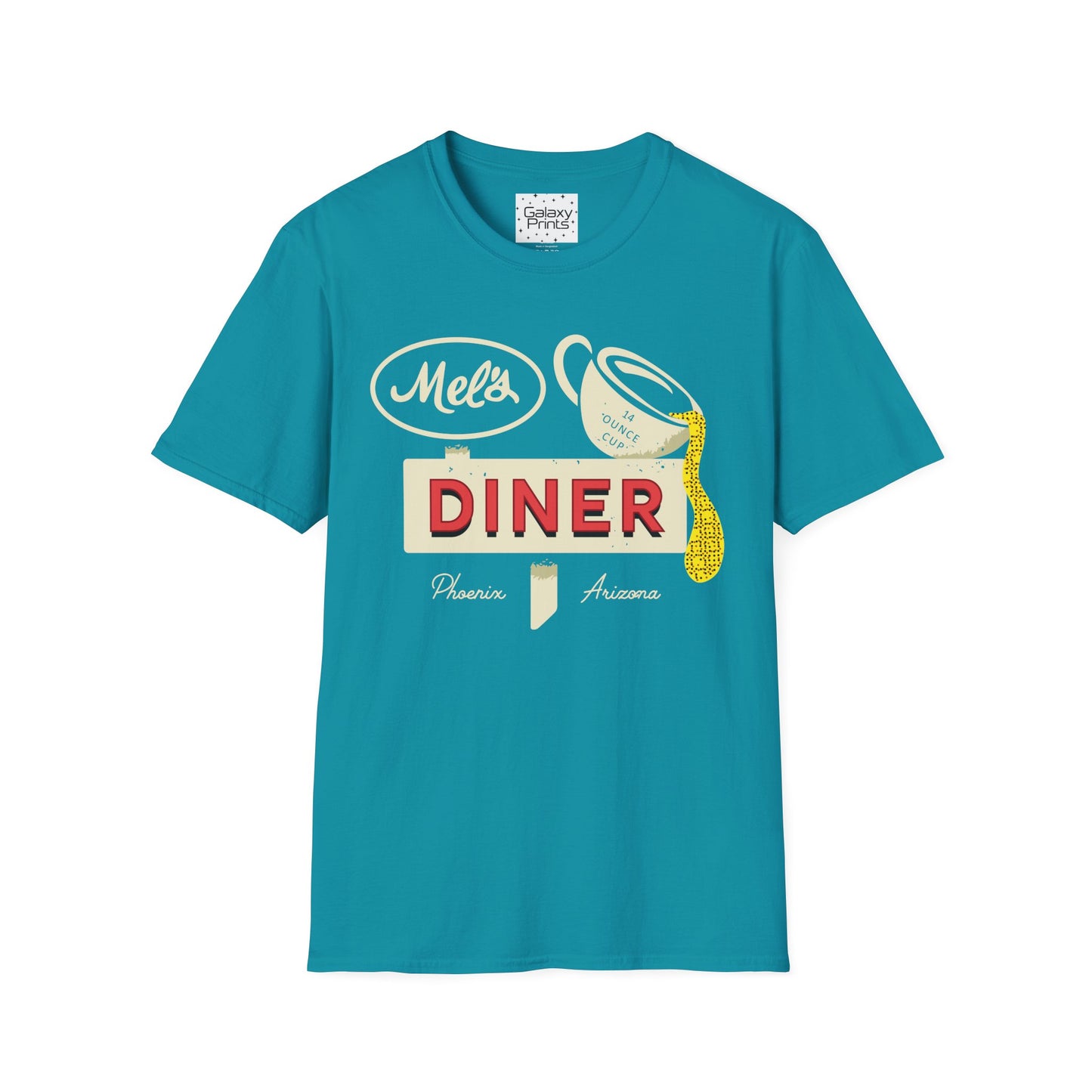 Unisex T-Shirt - POP Culture - 'Mel's Diner Phoenix, AX from the Sitcom Alice - Kiss my grits Mel'