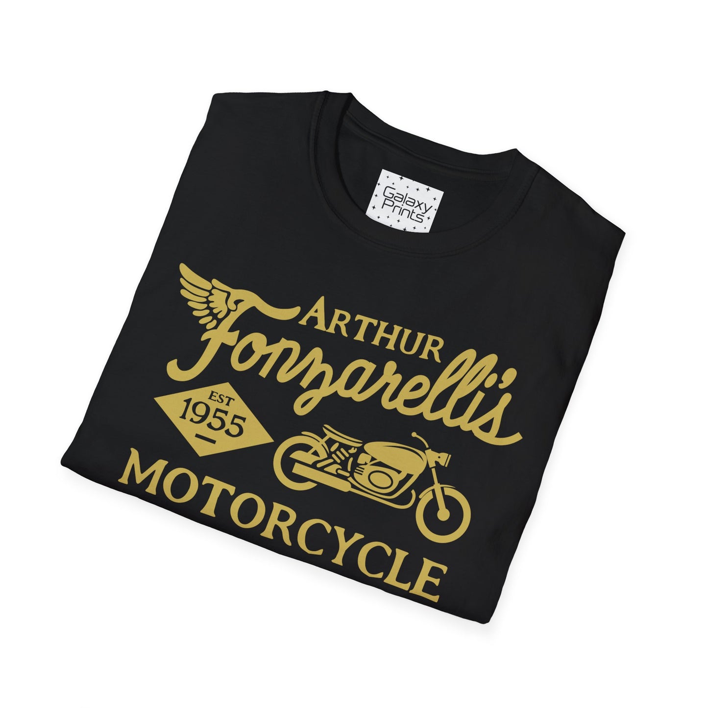 Unisex T-Shirt - POP Culture - 'Arthur Fonzarelli's Motorcycle Service & Repair Shop T-shirt from the Hit TV Show HAPPY DAYS - Fonzie - The Fonz'