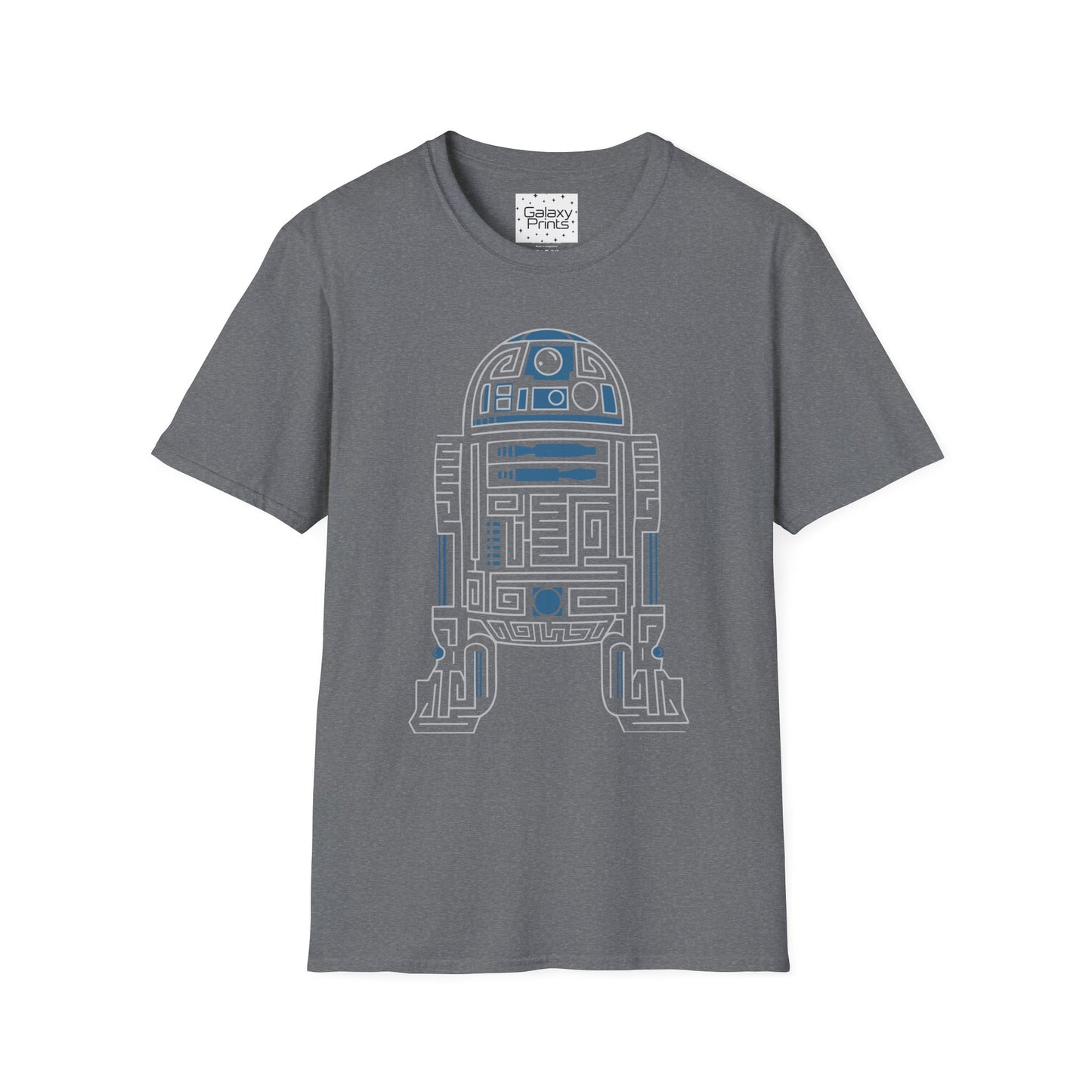 Star Wars Inspired Unisex T-Shirt - R2 D2 Digital Outline Framework Graphic Tee