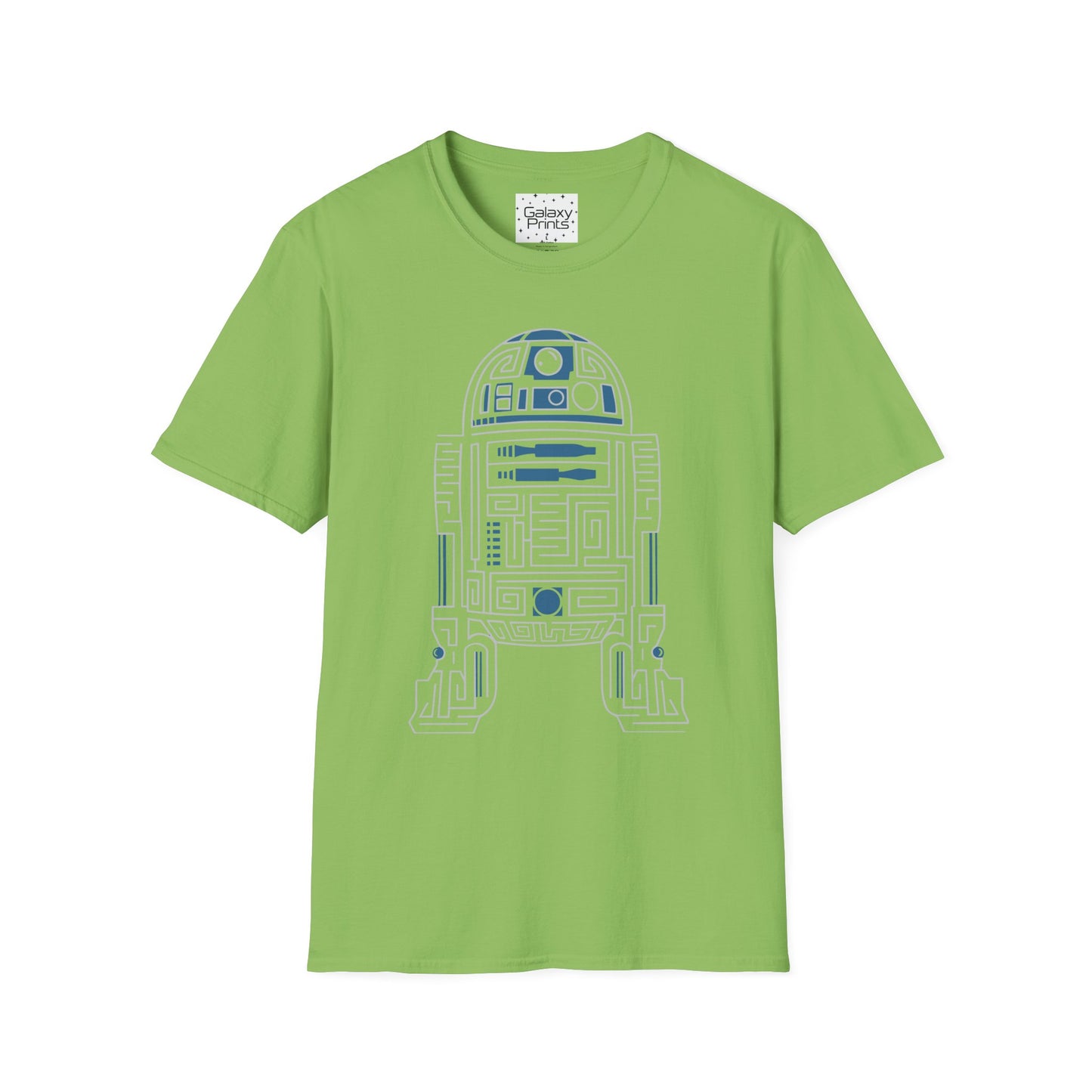 Star Wars Inspired Unisex T-Shirt - R2 D2 Digital Outline Framework Graphic Tee