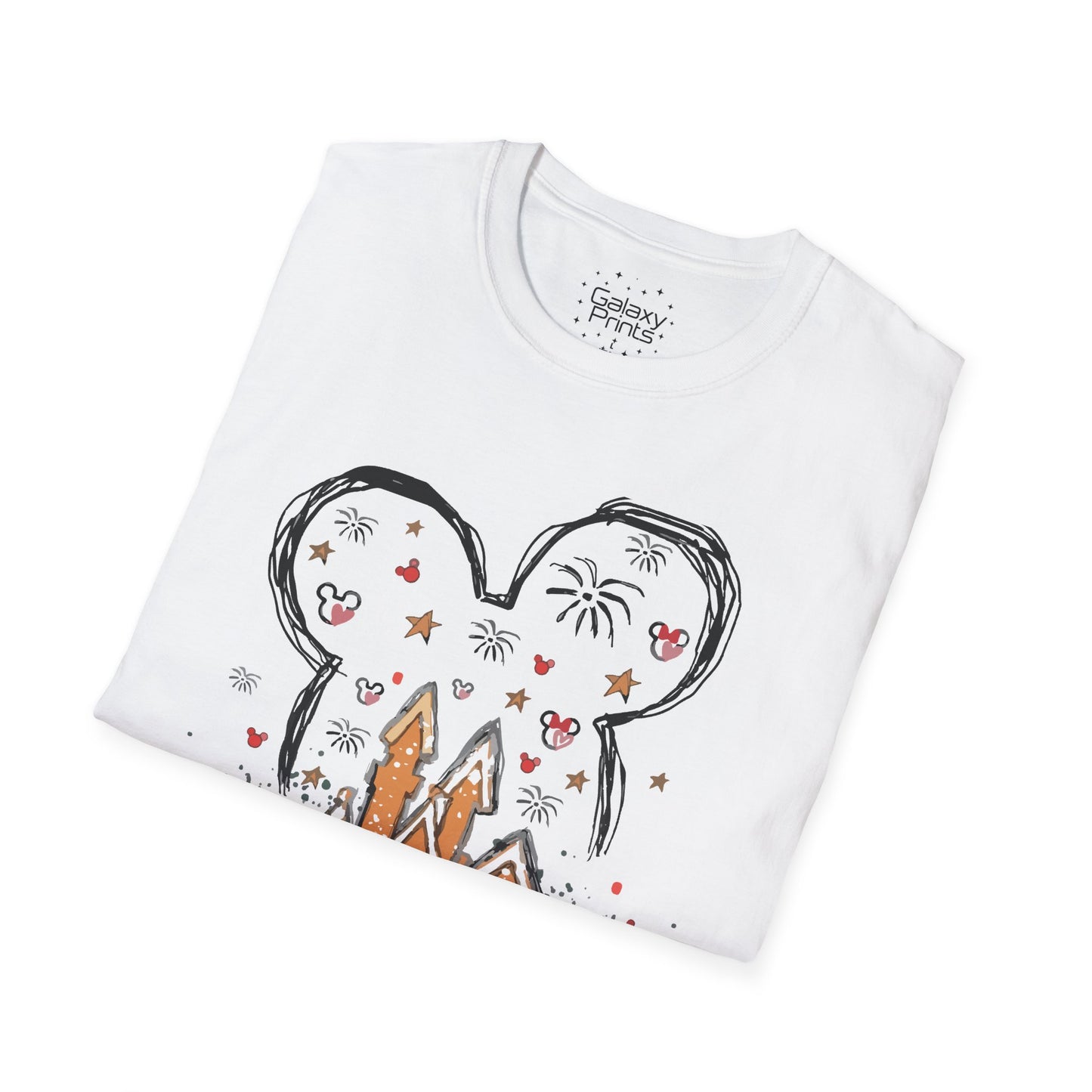 Unisex T-Shirt - DISNEY Inspired - 'Gingerbread Princess Castle with Fireworks'