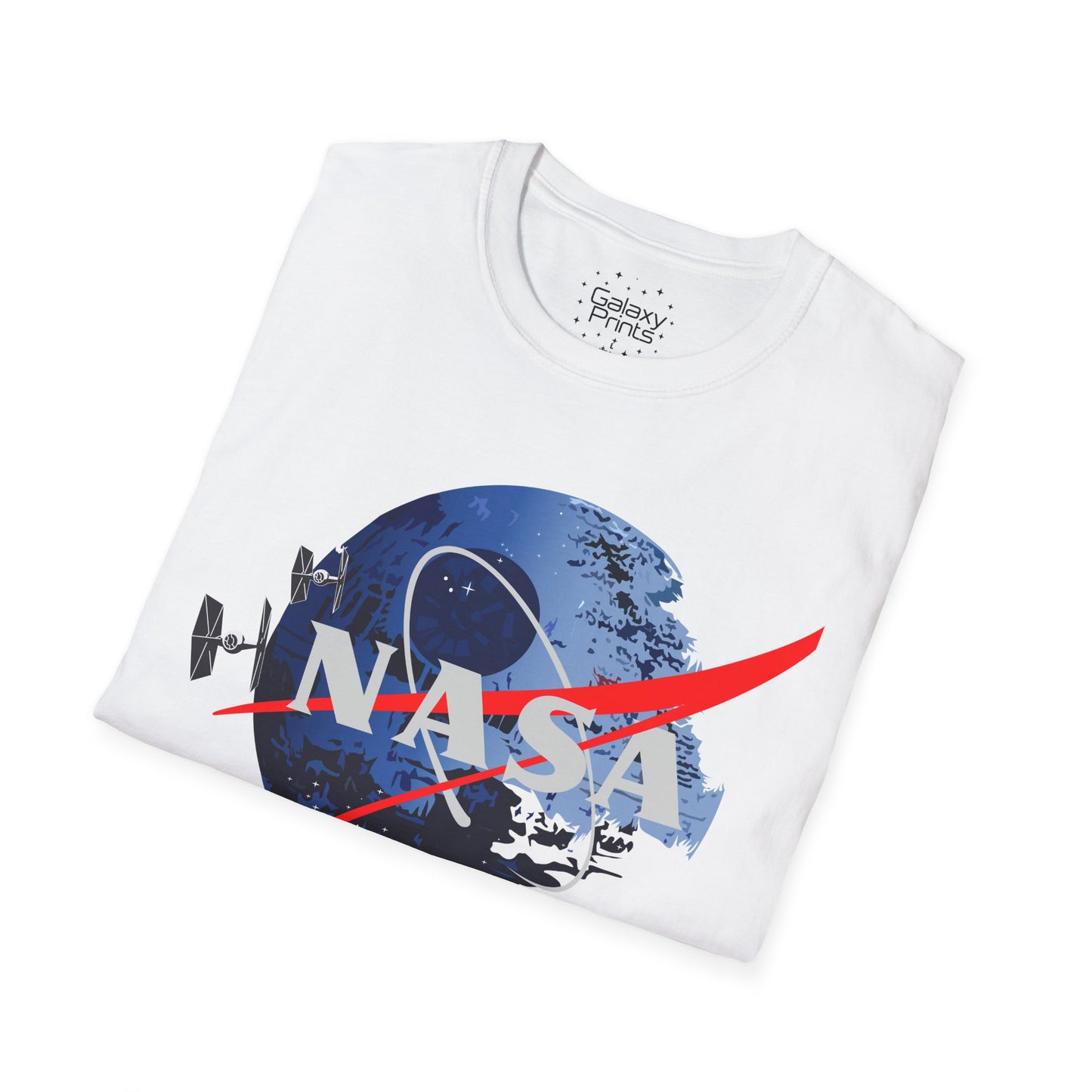NASA and STAR WARS inspired Unisex T-Shirt - NASA w/ Death Star Tie Fighters