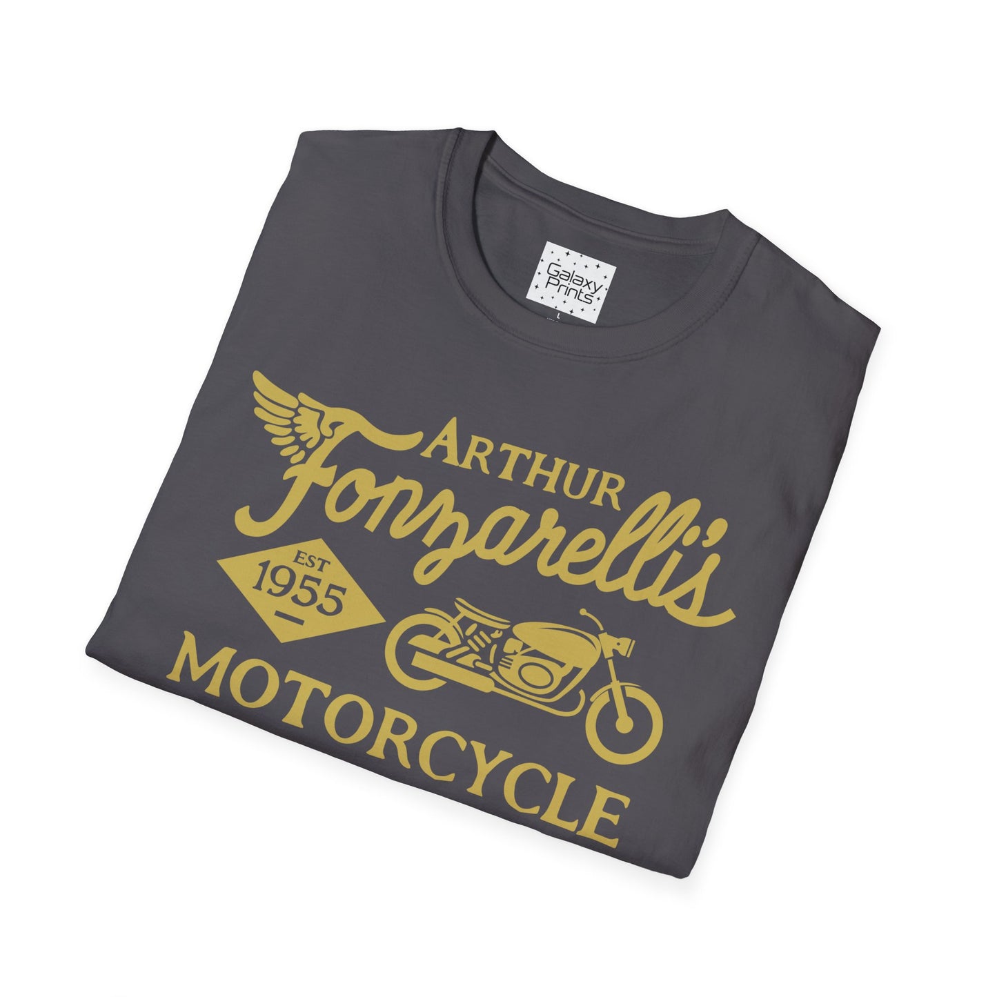 Unisex T-Shirt - POP Culture - 'Arthur Fonzarelli's Motorcycle Service & Repair Shop T-shirt from the Hit TV Show HAPPY DAYS - Fonzie - The Fonz'