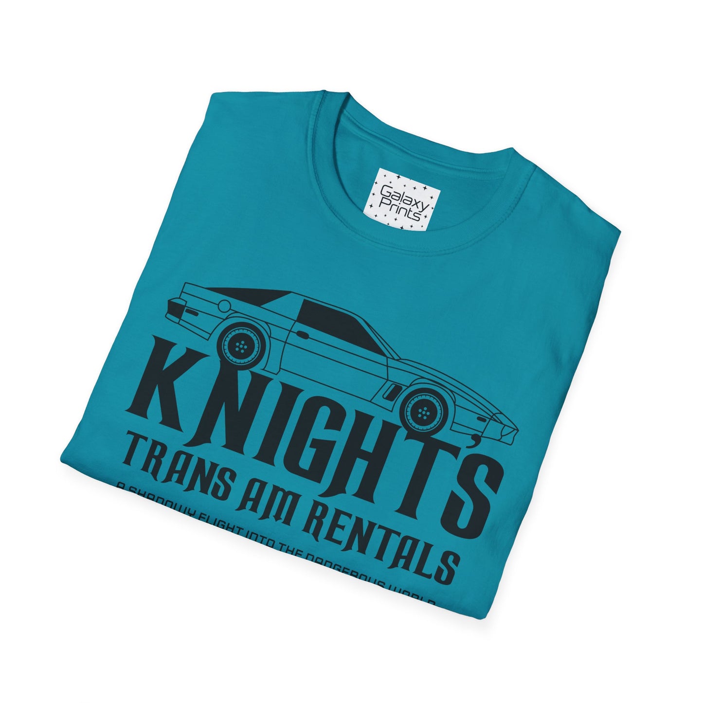 Unisex T-Shirt - POP Culture - 'From the Hit TV Show NIGHTRIDER it's KITT Car with KNIGHT's Trans Am Rentals'